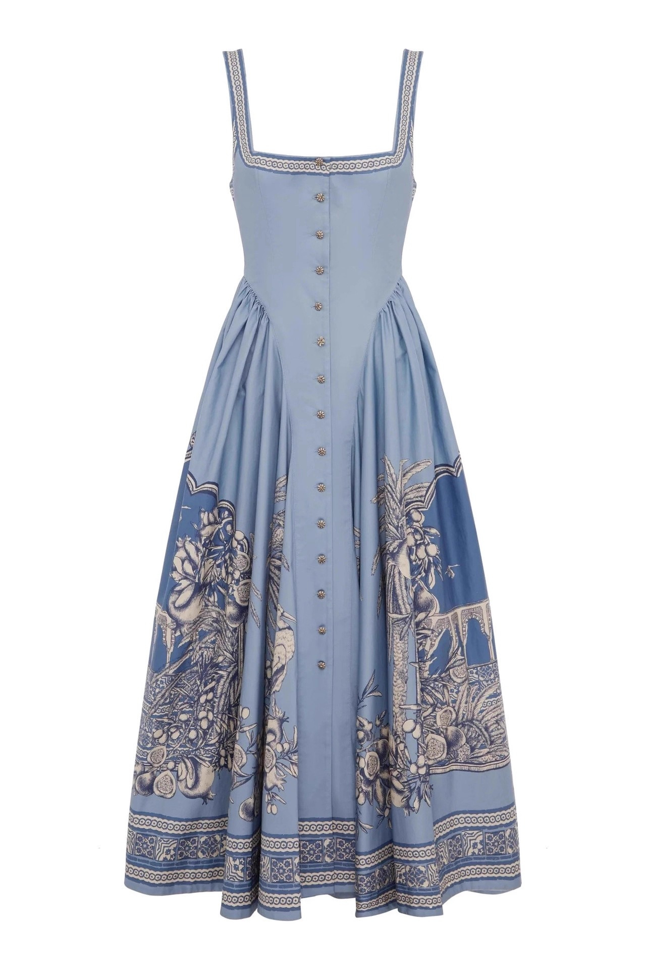 Lux Unique Printed Linen Elegant Casual Dress