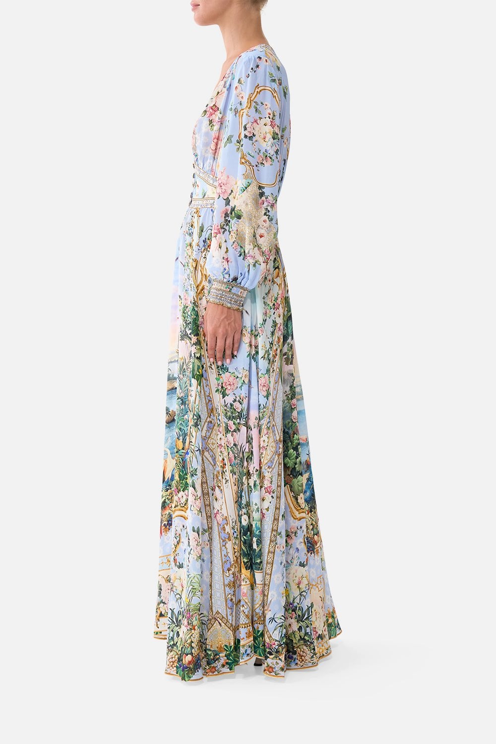 Button Dress With Shaped Waistband
