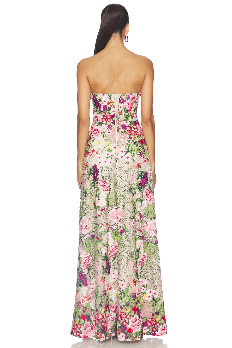 Premium Embroidered Floral Maxi Evening Dress