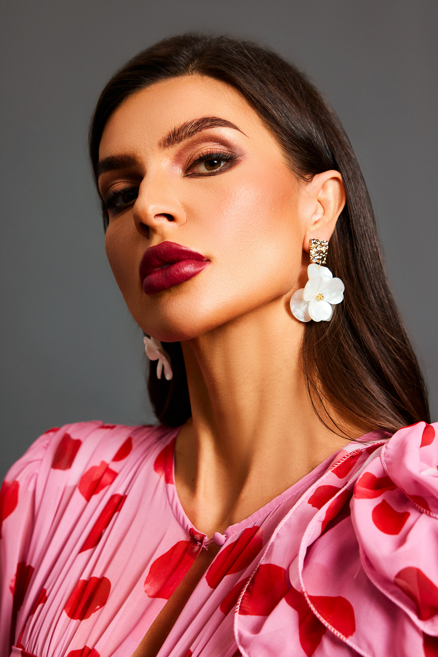 Fennel Geometry Flowers Earrings