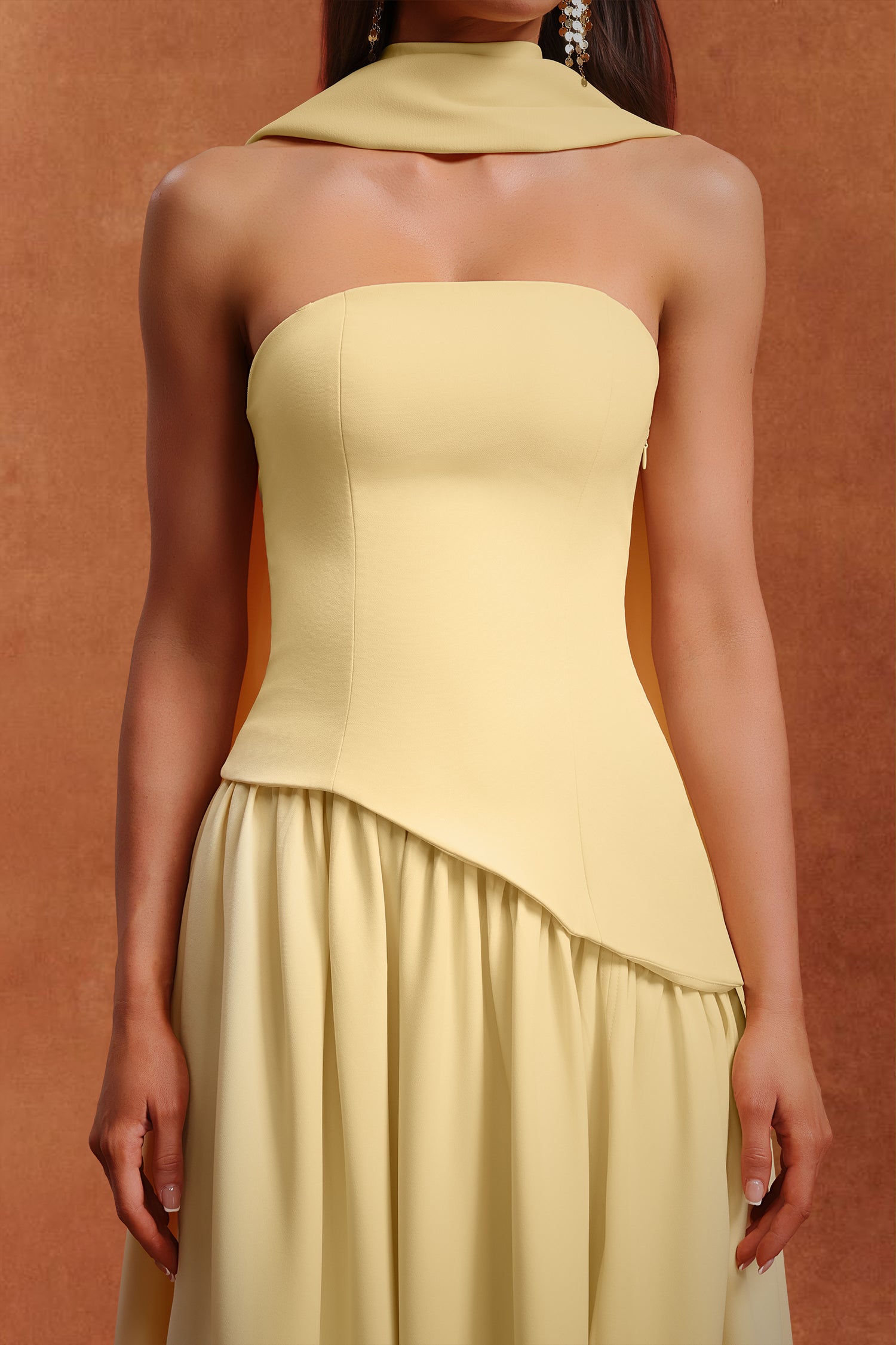 Dasia Sleeveless Ribbon Maxi Dress