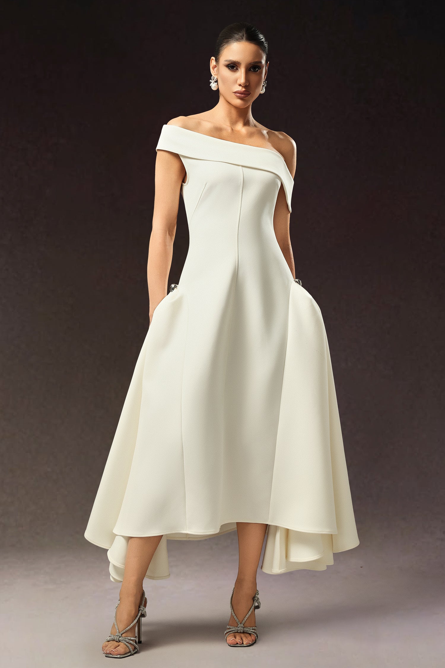 Kasa Off The Shoulder Sleeveless Maxi Dress