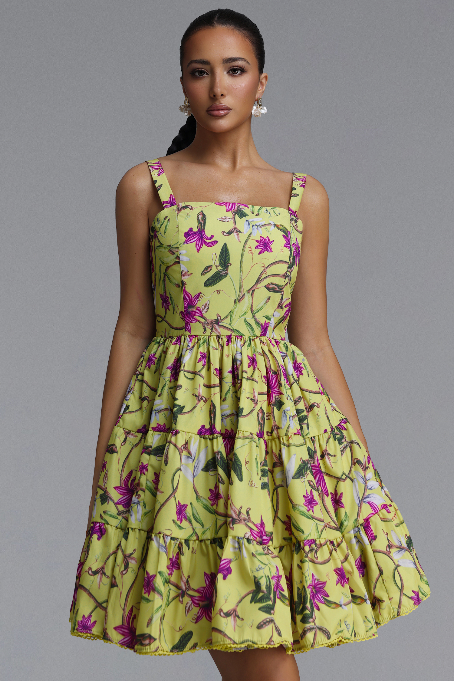 Werko Resort Flowy Sleeveless Floral Print Woven Mini Dress
