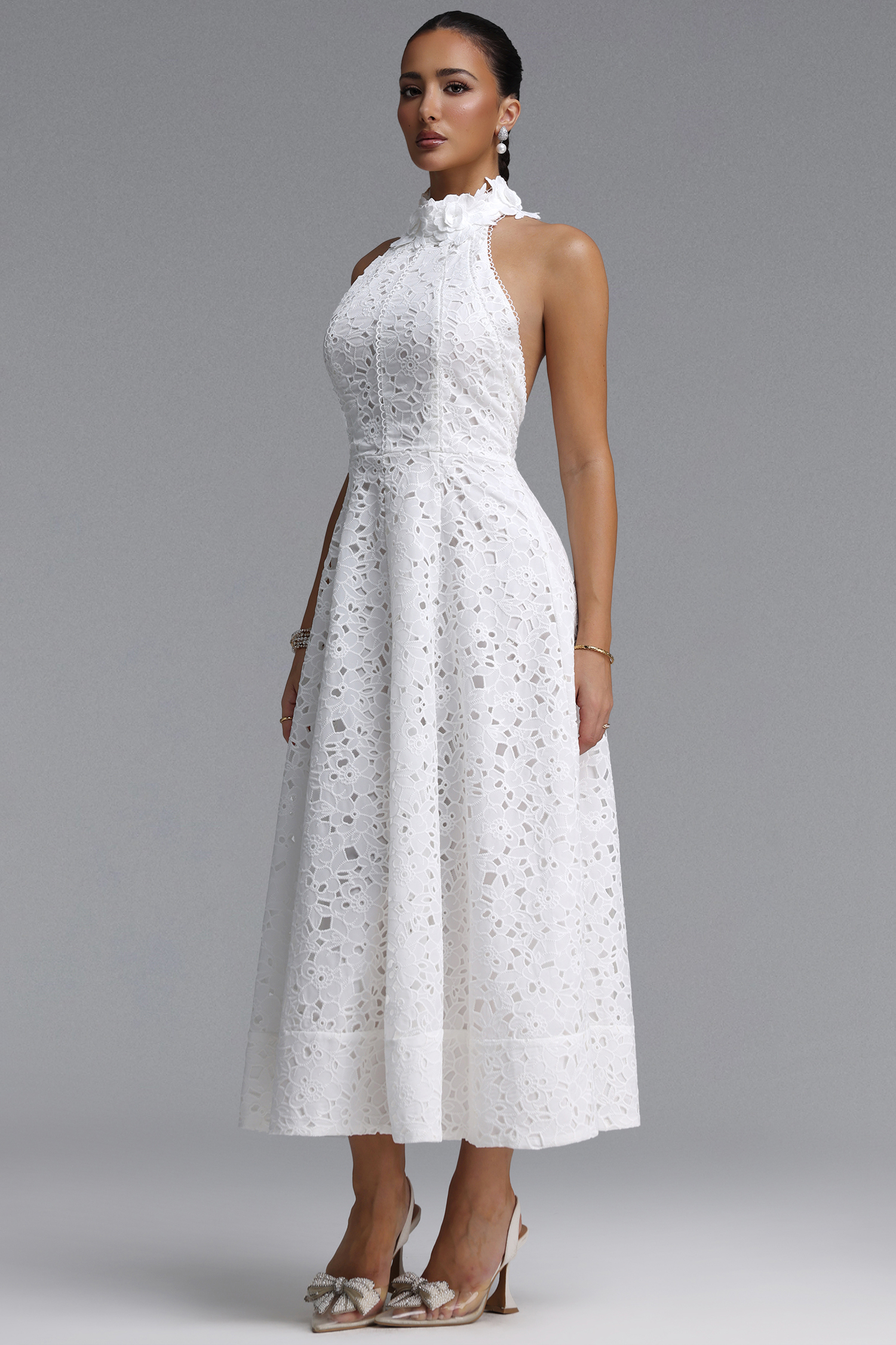 Nuvola Halter Midi Dress
