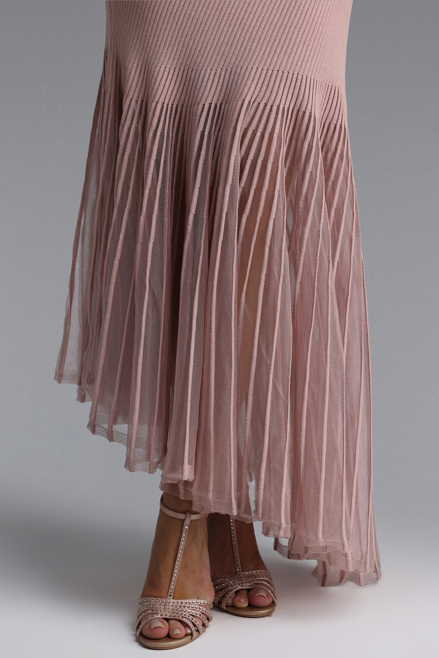 Sucia Elegant Cinched V Neck Sleeveless Knit Maxi Dress