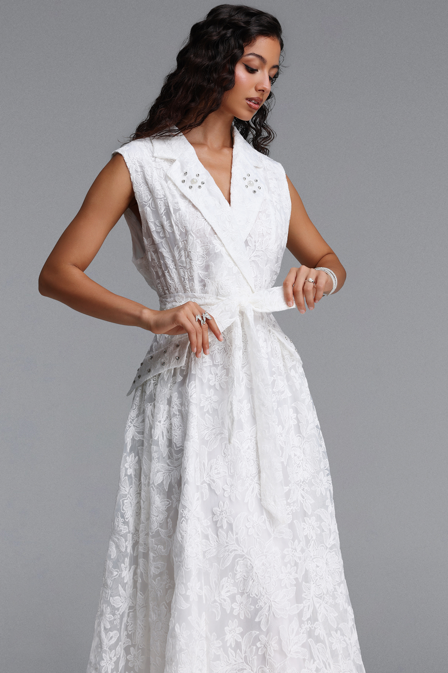 Madge Resort Flowy Sleeveless Floral Woven Maxi Dress