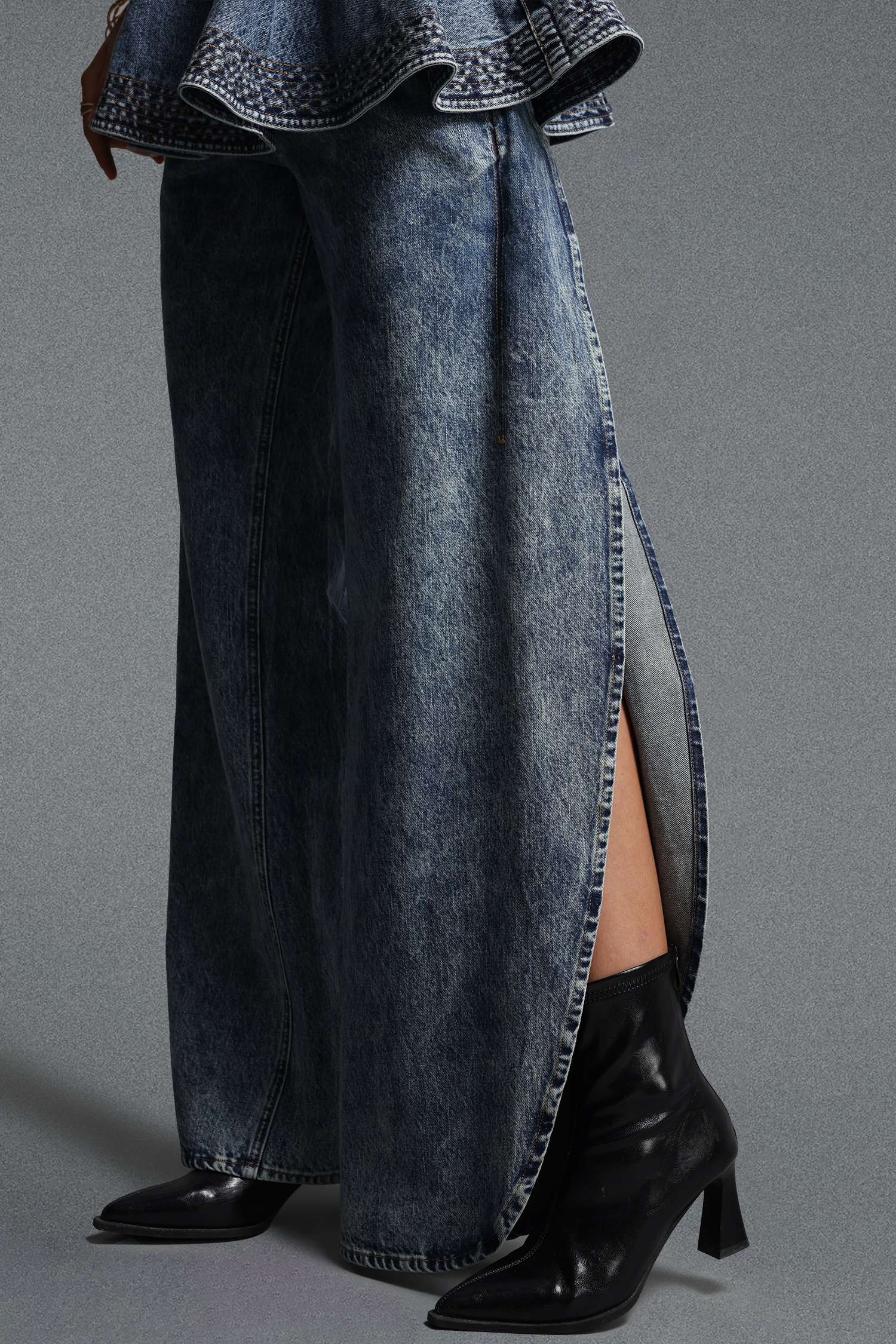 Vioky Chic Tailored Denim Top Or Pants