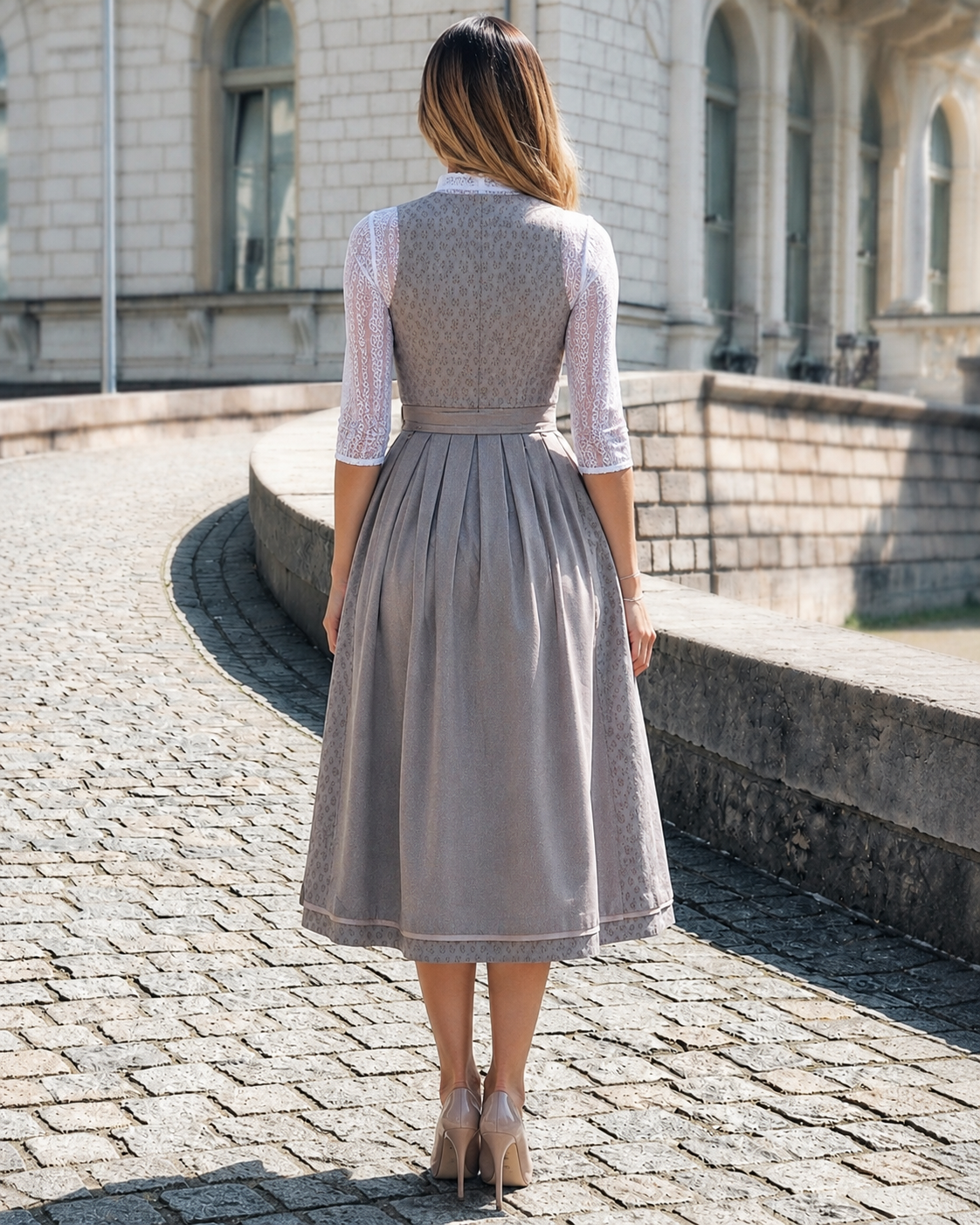 Dirndl grau Laura