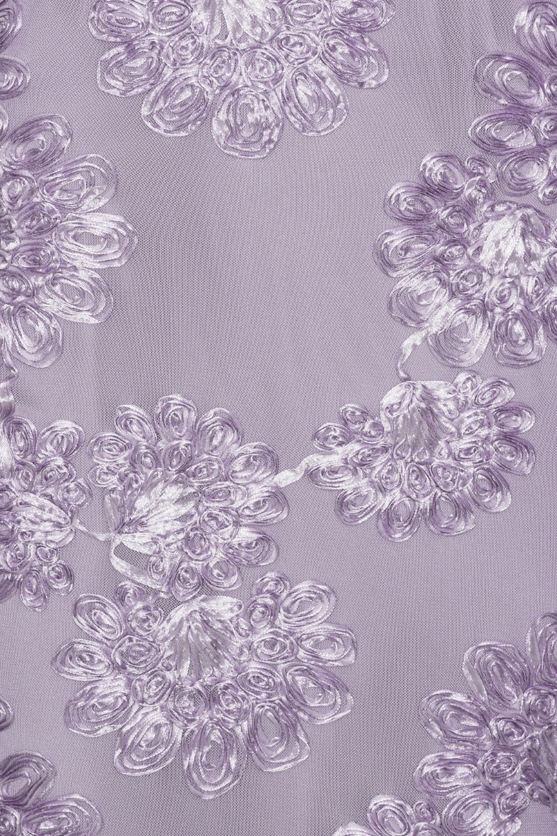 3d Mesh Maxi Dress Purple
