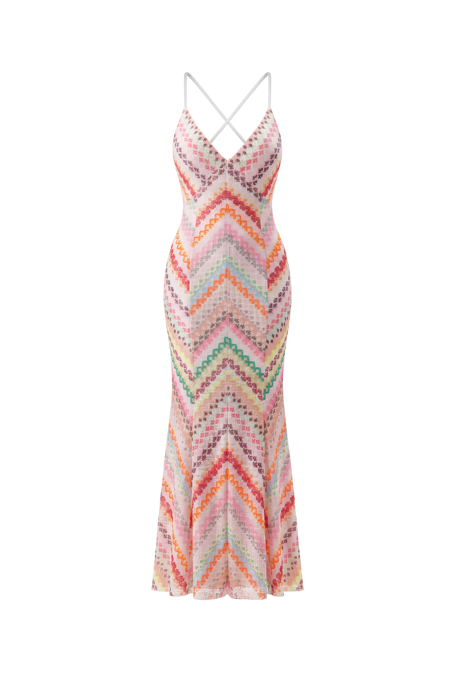 Salama Resort Contour V Neck Sleeveless Print Woven Maxi Dress