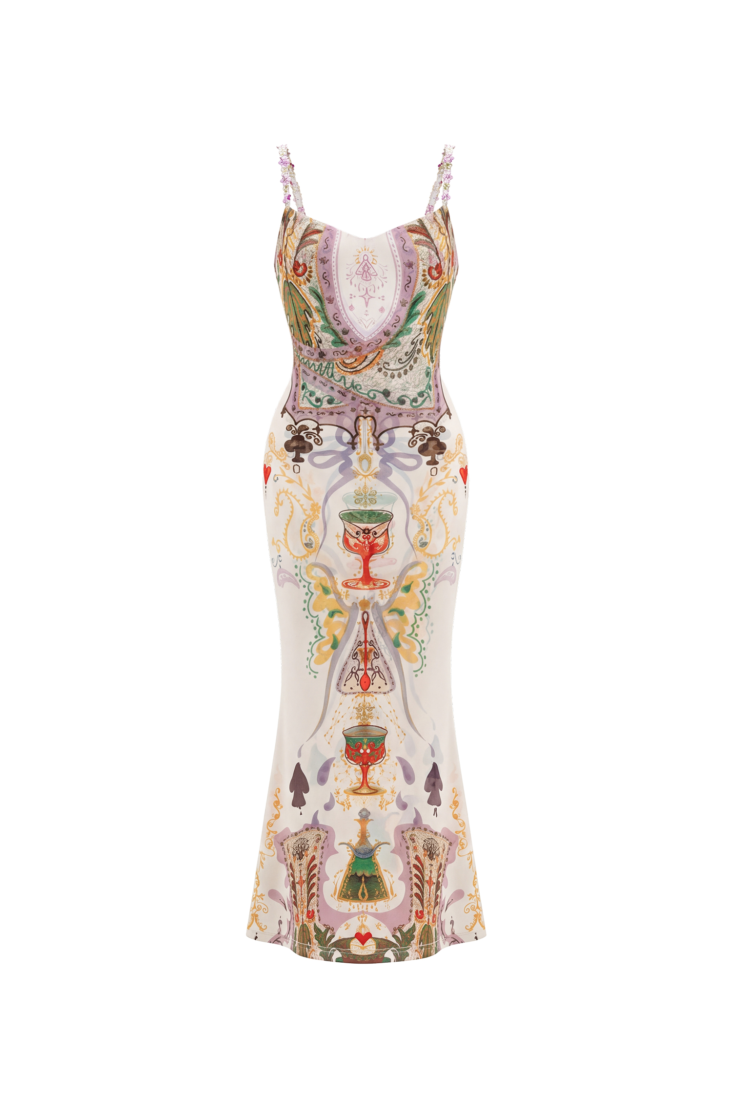 Xapana Resort Contour Sleeveless Mesh Maxi Dress