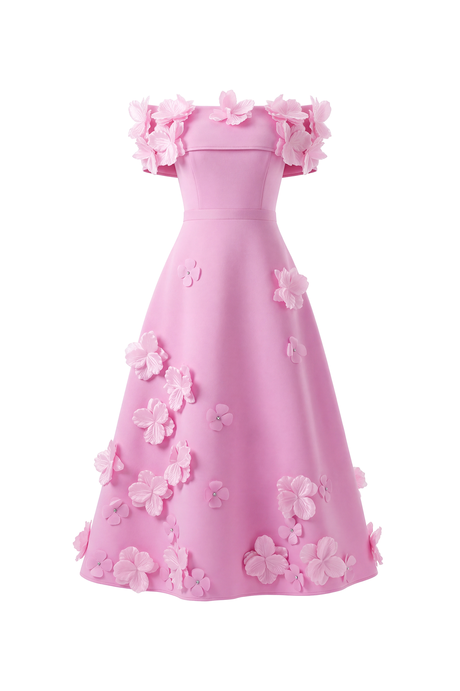Gacia Elegant Off Shoulder Floral Maxi Dress