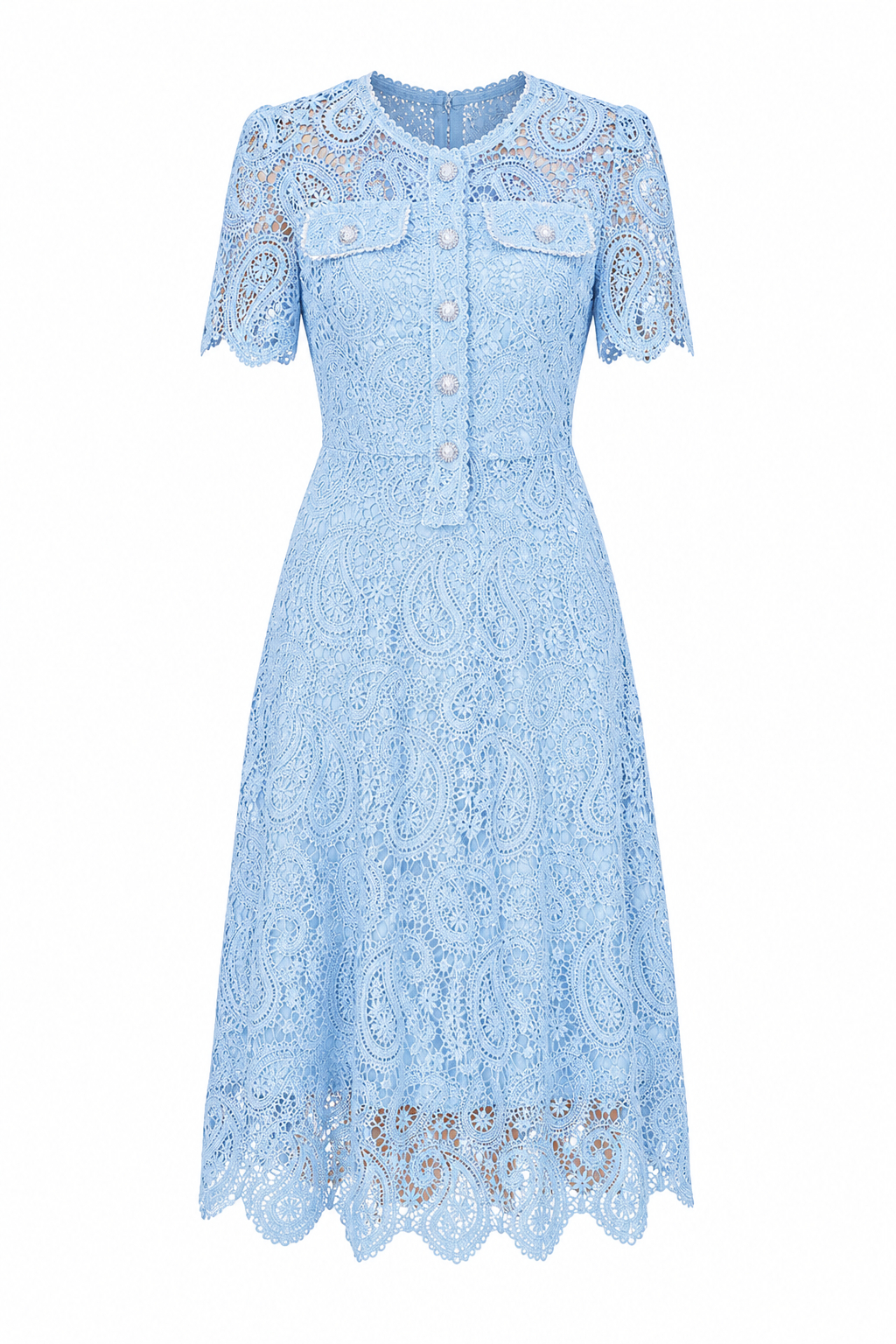 Belle Elegant Stylish Lace Dress Figure Flattering Slimming Two-Piece Set