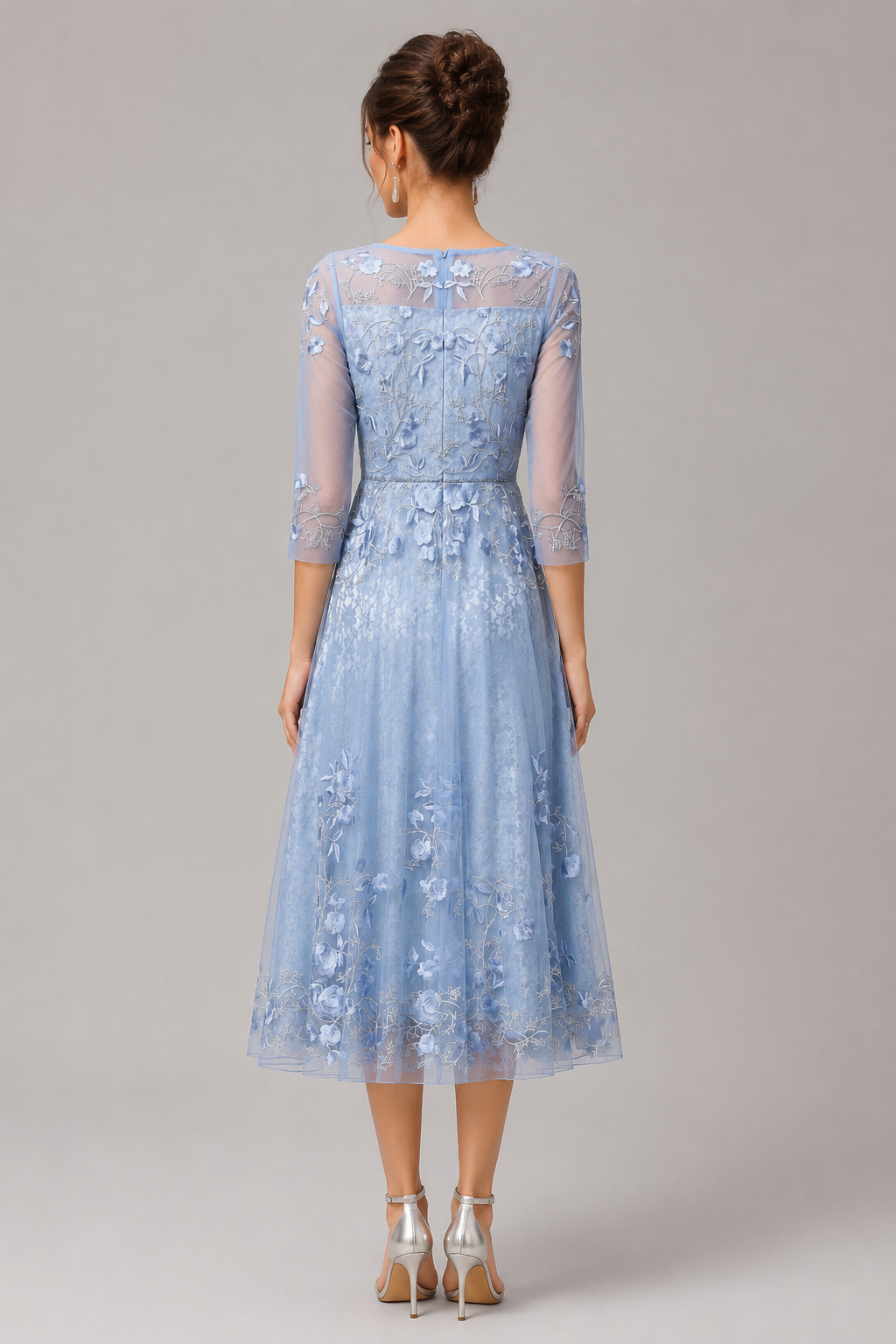 Dorothea Premium Rhinestone Embroidered Evening Gown