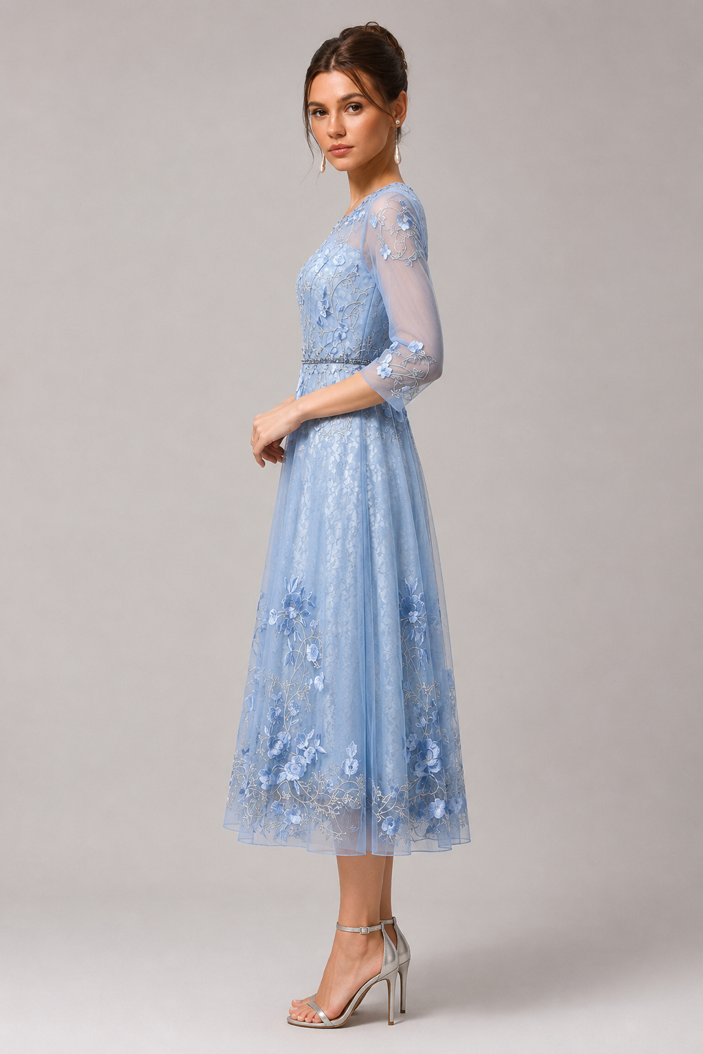 Dorothea Premium Rhinestone Embroidered Evening Gown