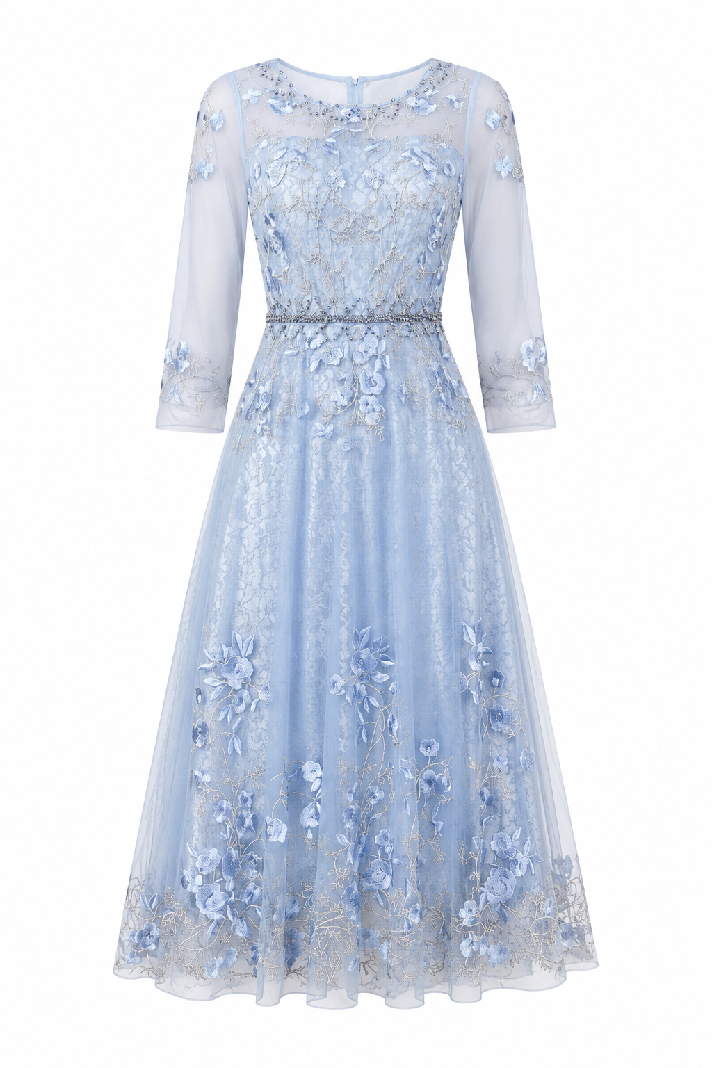 Dorothea Premium Rhinestone Embroidered Evening Gown