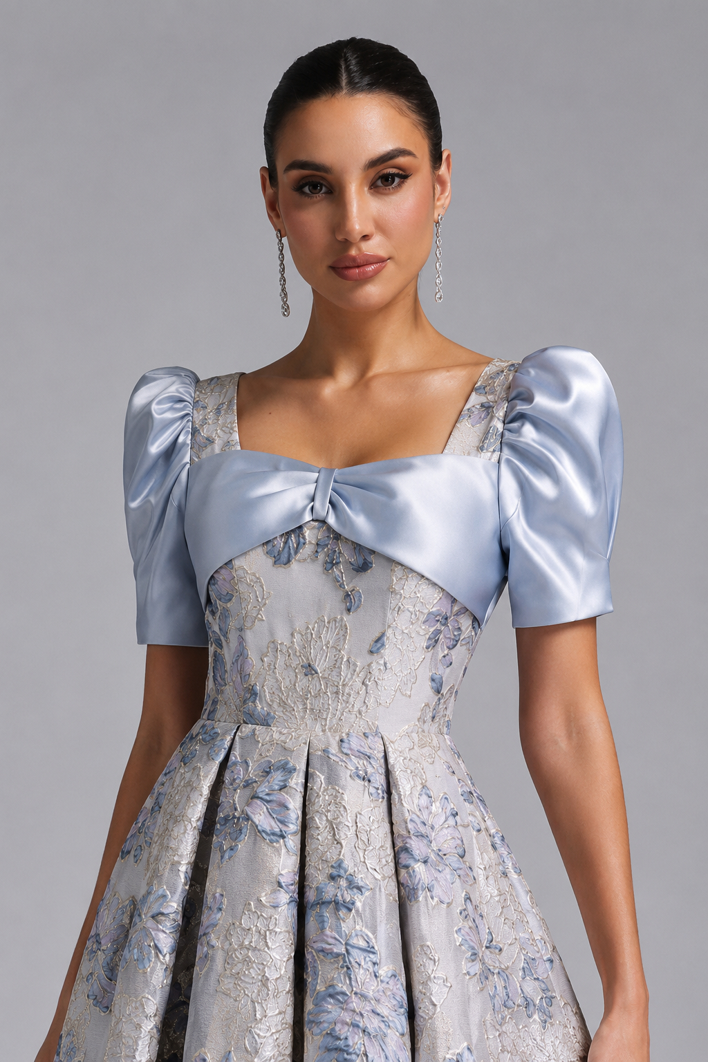 Angelic Puff Sleeves Formal Evening Dress