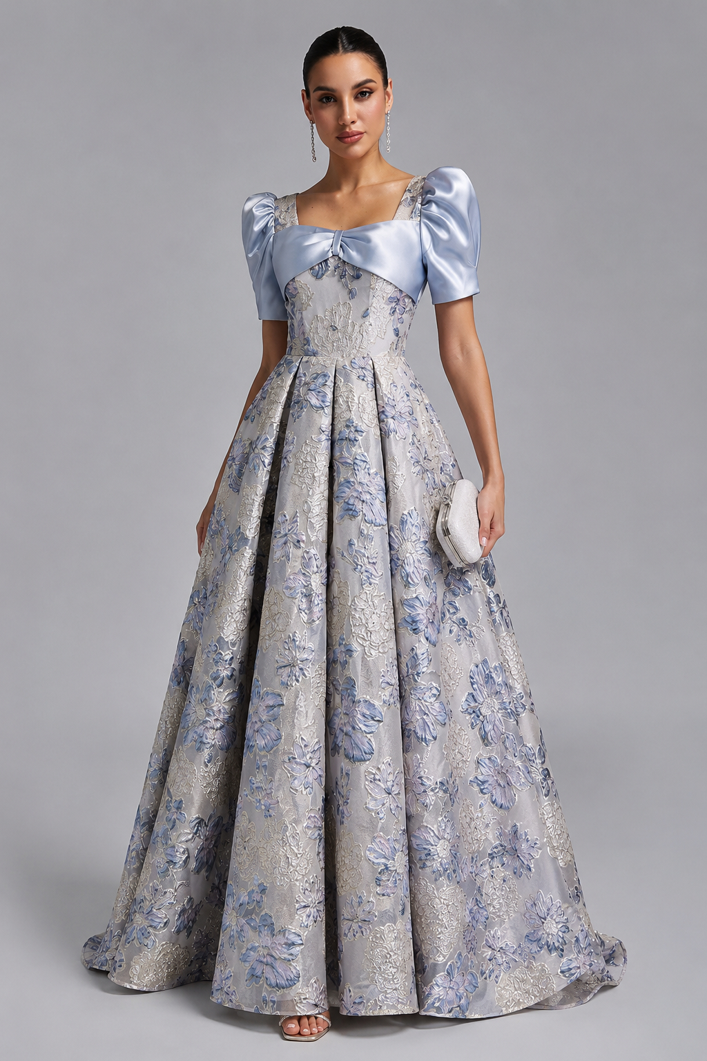 Angelic Puff Sleeves Formal Evening Dress