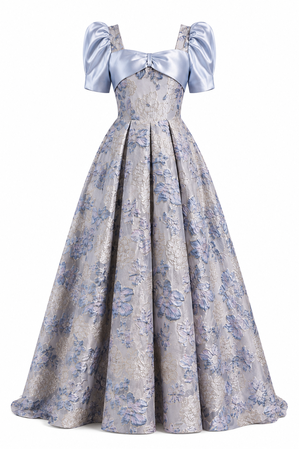 Angelic Puff Sleeves Formal Evening Dress