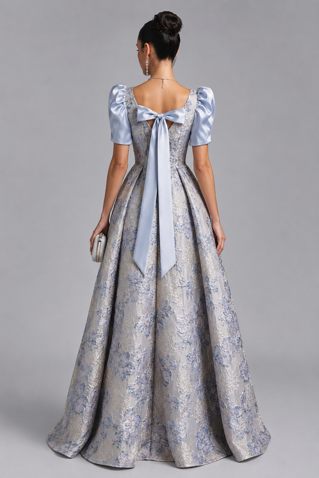 Angelic Puff Sleeves Formal Evening Dress