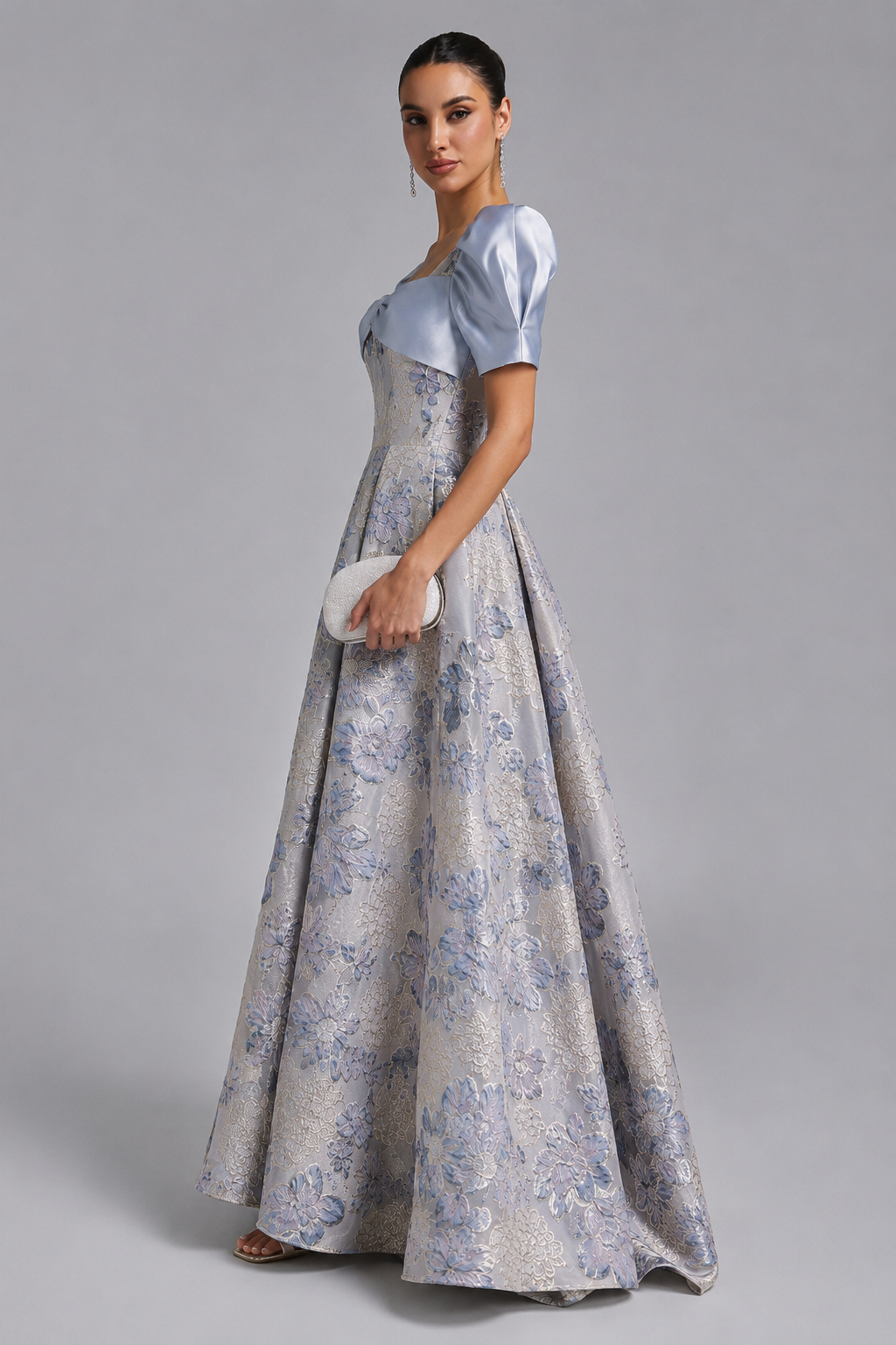 Angelic Puff Sleeves Formal Evening Dress