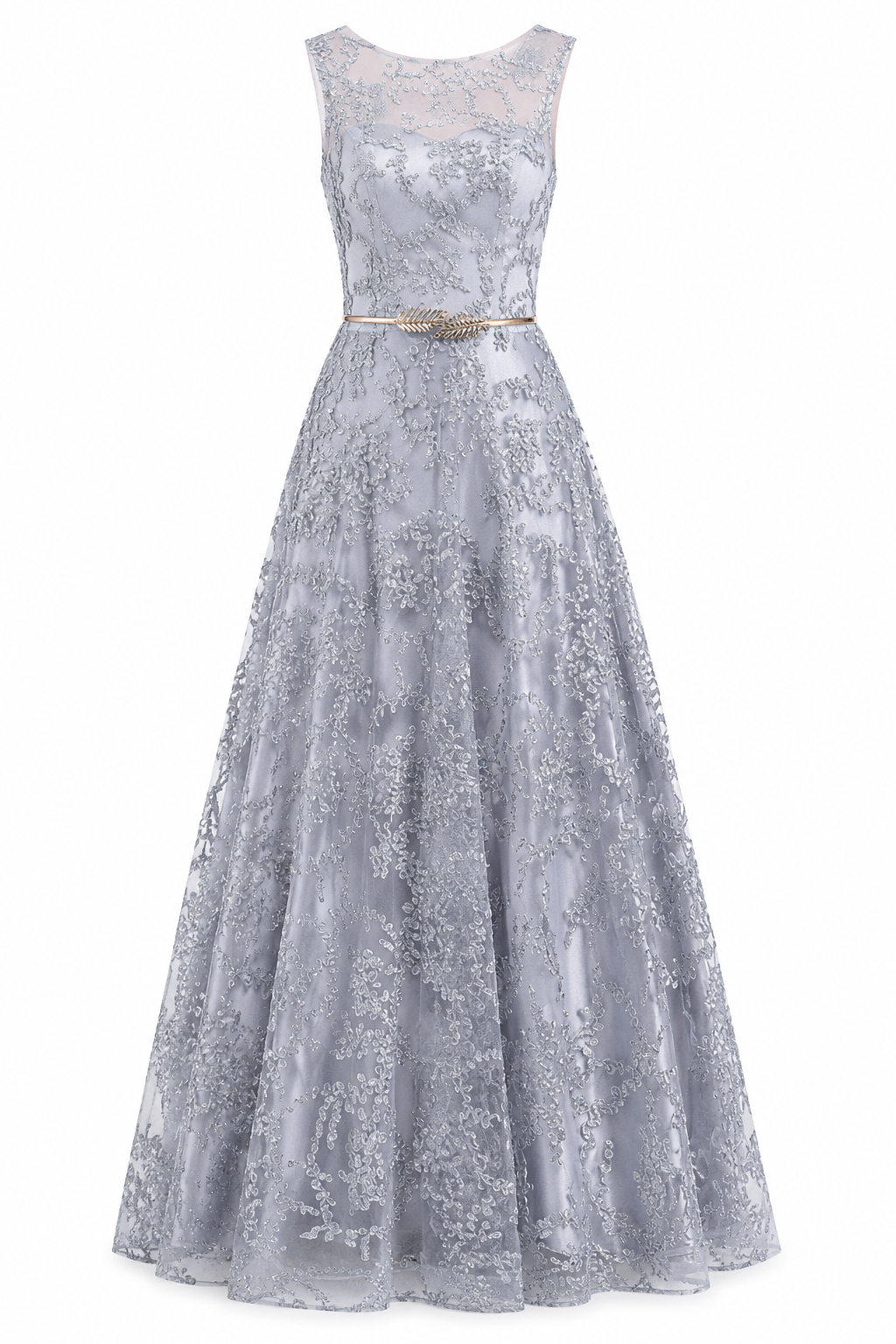 Faye Modest Elegant Slimming Long Evening Gown Dress