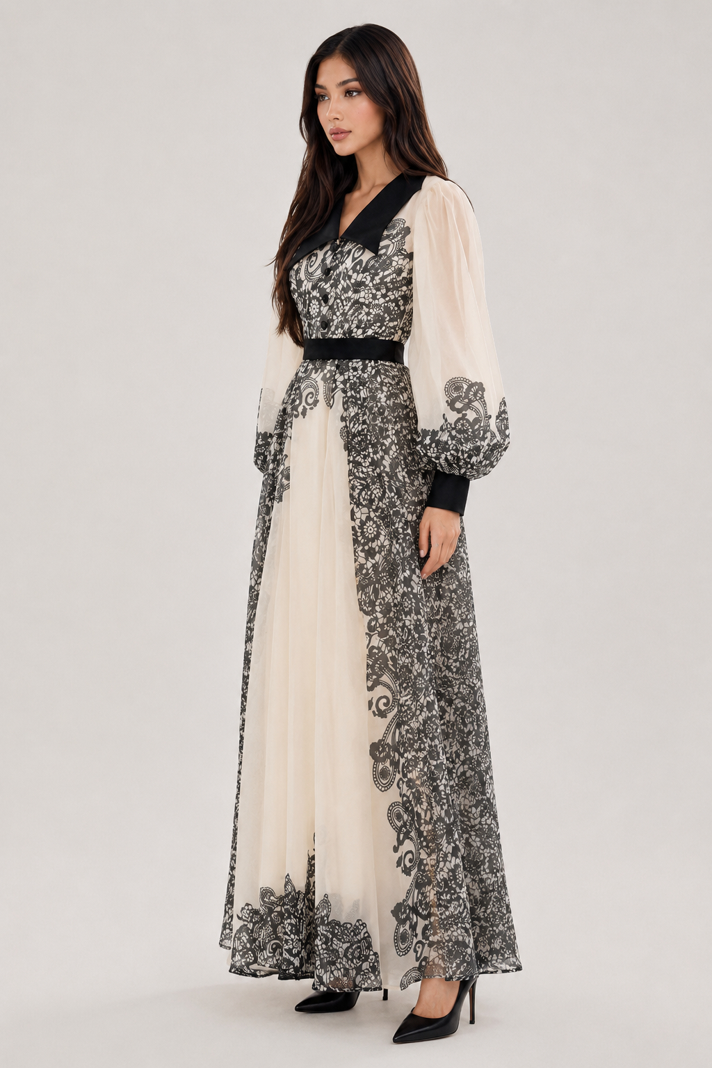 Maya Soft Elegant Ruched Midi Dress Slim Fit