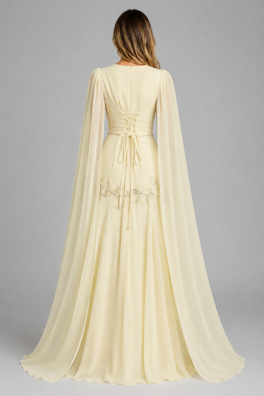 Clara Round Neck Long Sleeve Embroidered Dress