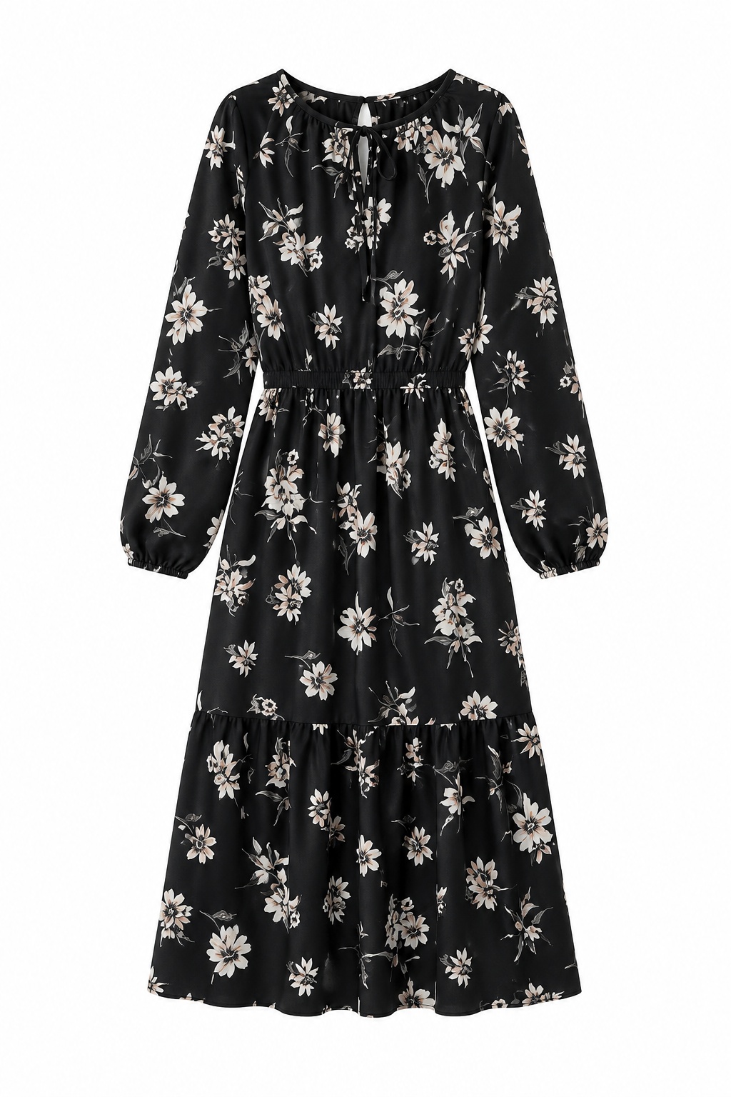 Rachel Vintage Hepburn Style Waist-Cinched Slimming Elegant Midi Dress