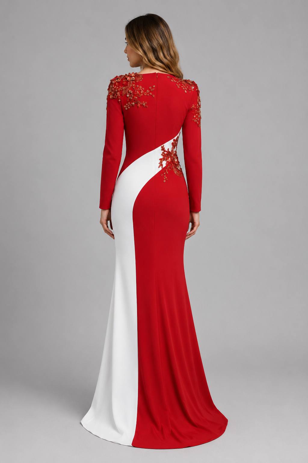 Minimalist Luxury Long Sleeve Slimming Mermaid Formal Evening Gown