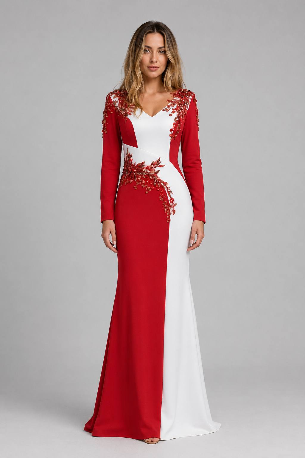 Minimalist Luxury Long Sleeve Slimming Mermaid Formal Evening Gown