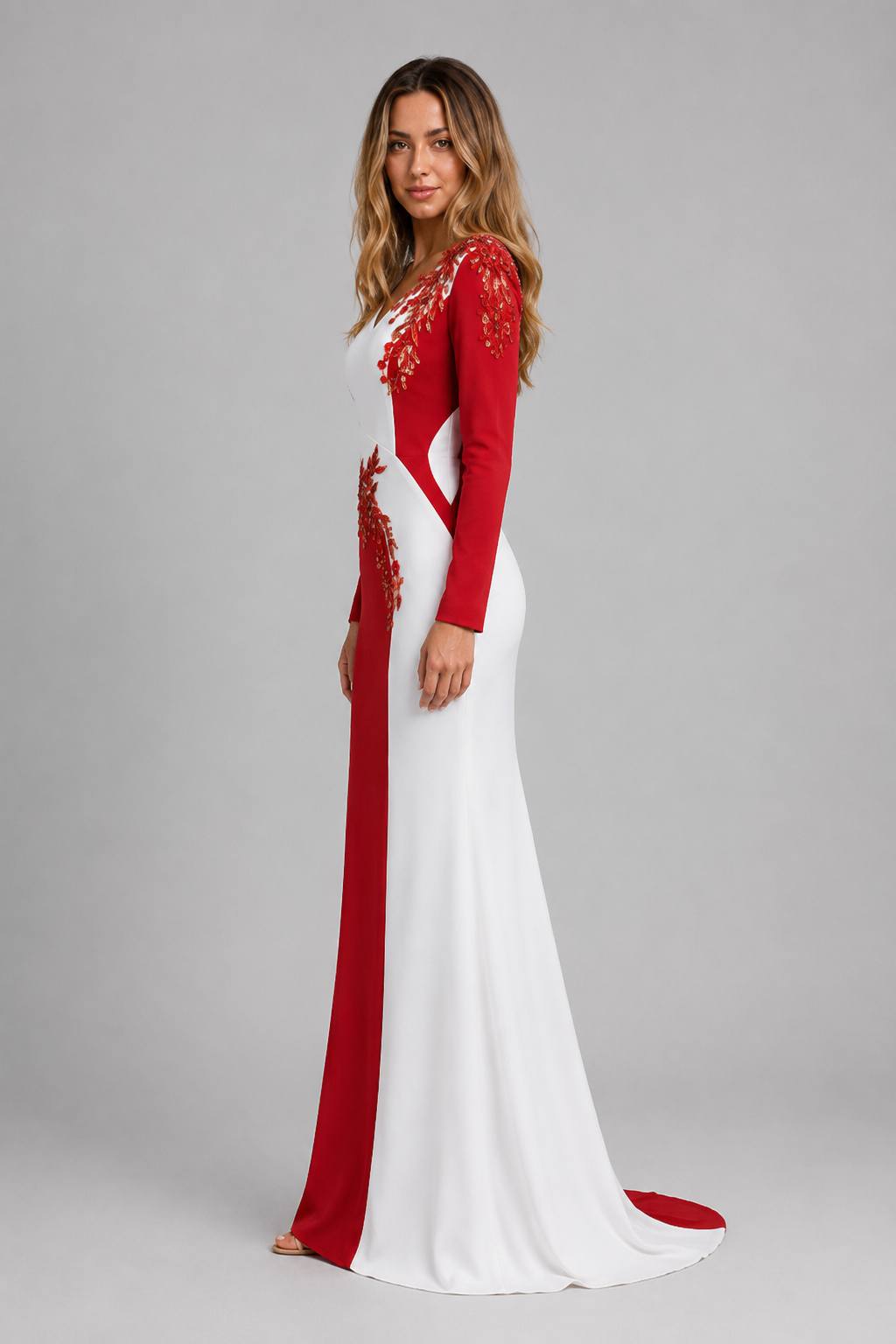 Minimalist Luxury Long Sleeve Slimming Mermaid Formal Evening Gown