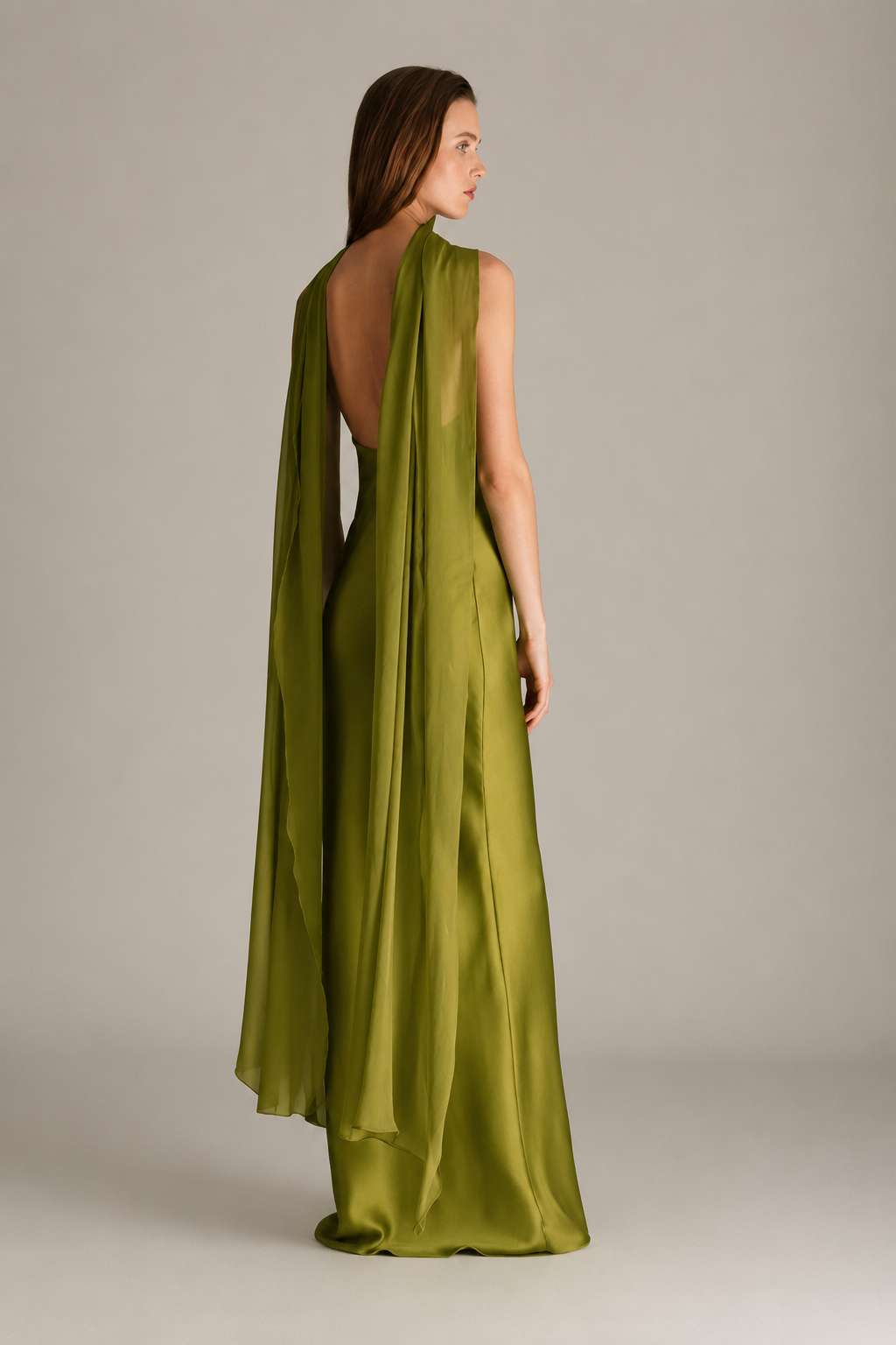 Satin Halter Neck Tie Backless Sleeveless Slim Fit Maxi Dress