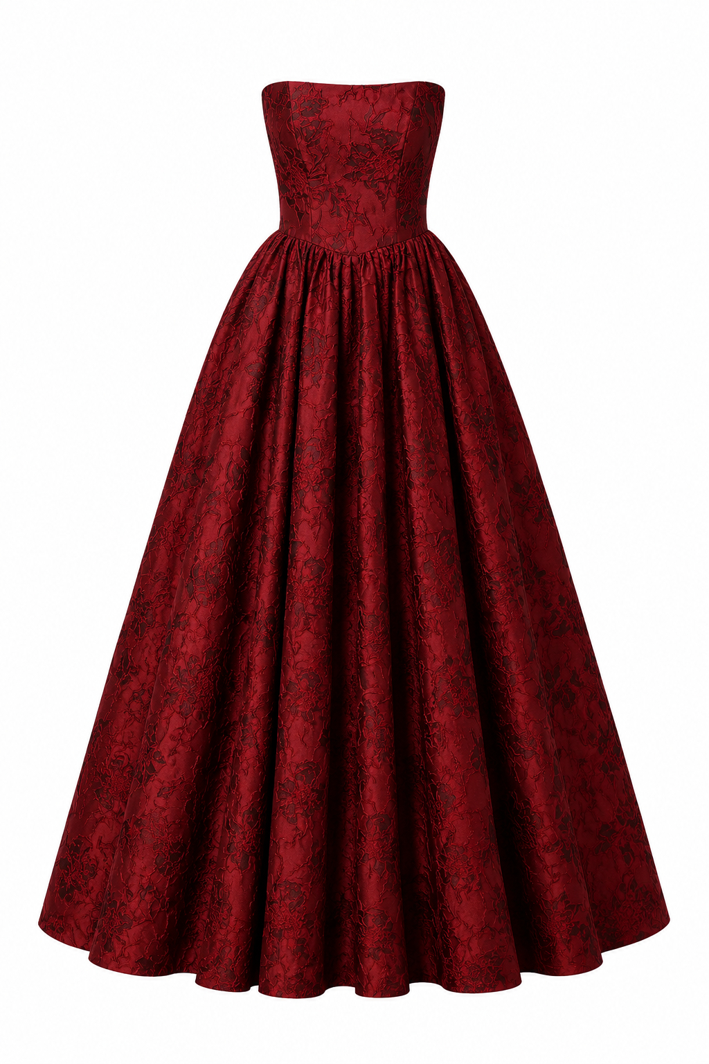 Bianca Burgundy Toast Evening Gown