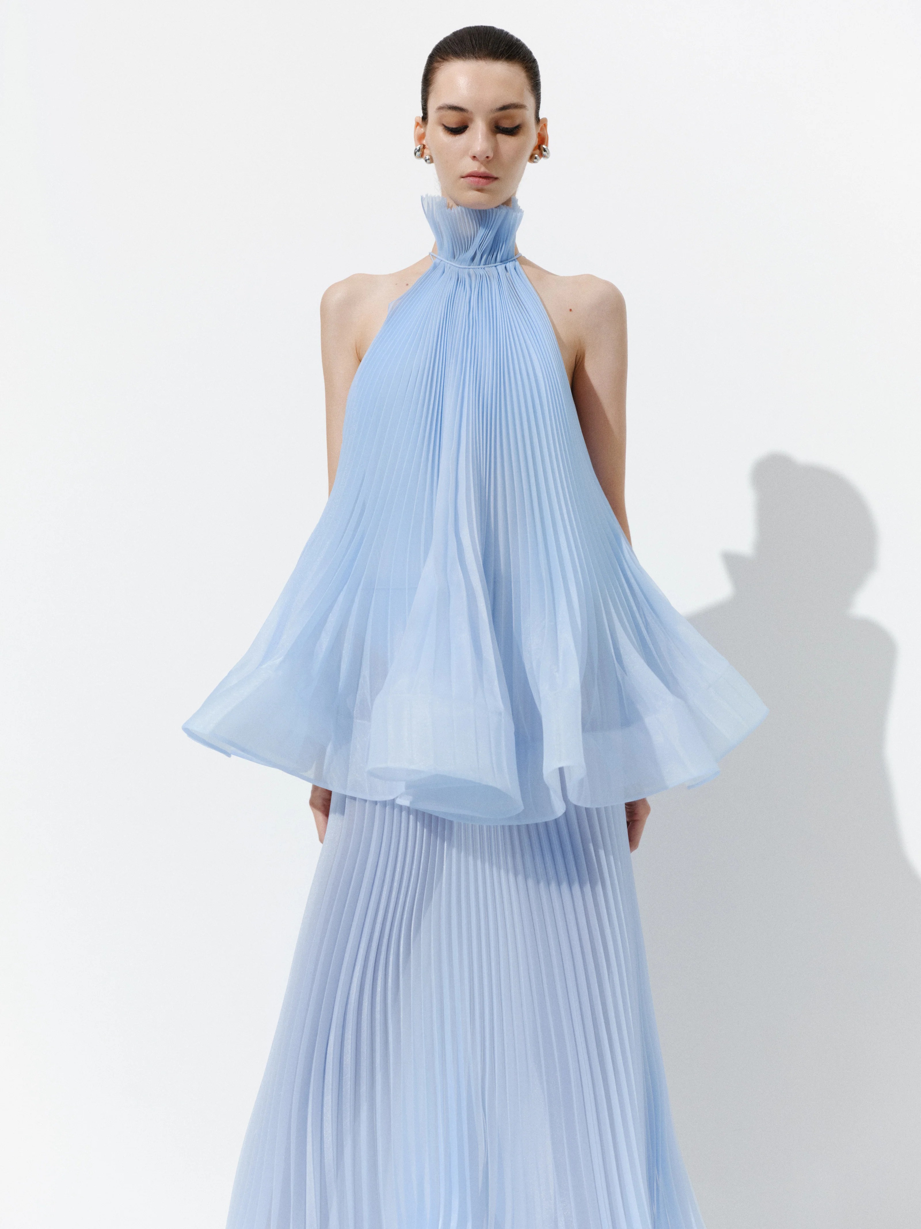 Lulu Mint Halter Pleated Two-Piece Set