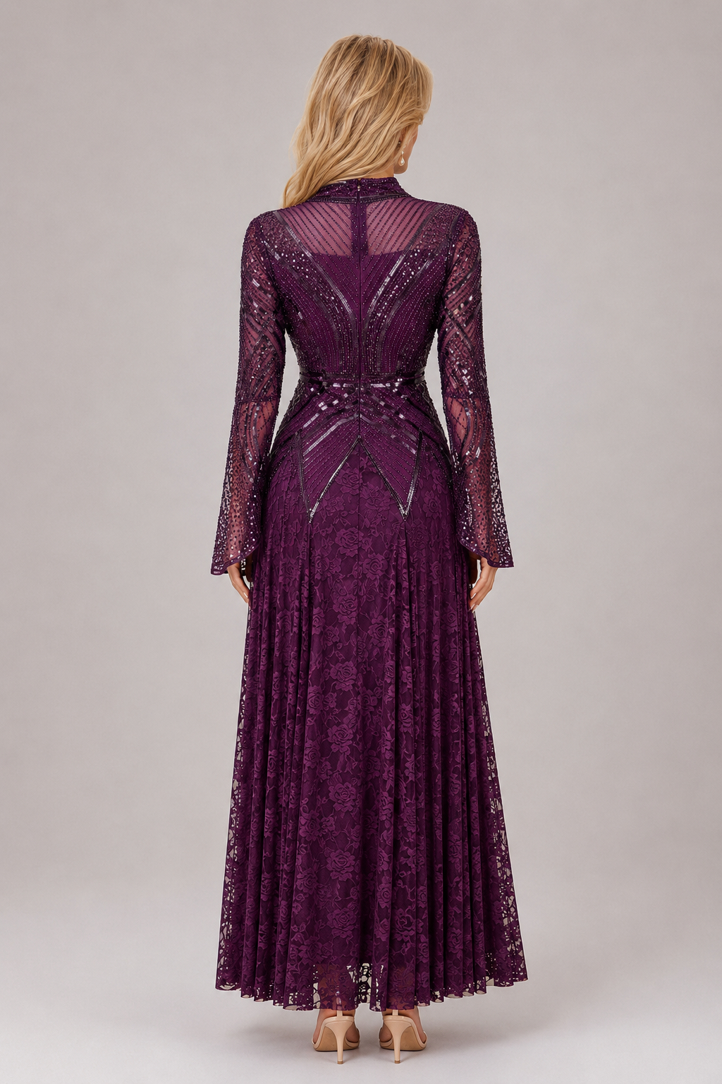 Lush Sequin Party Evening Dress