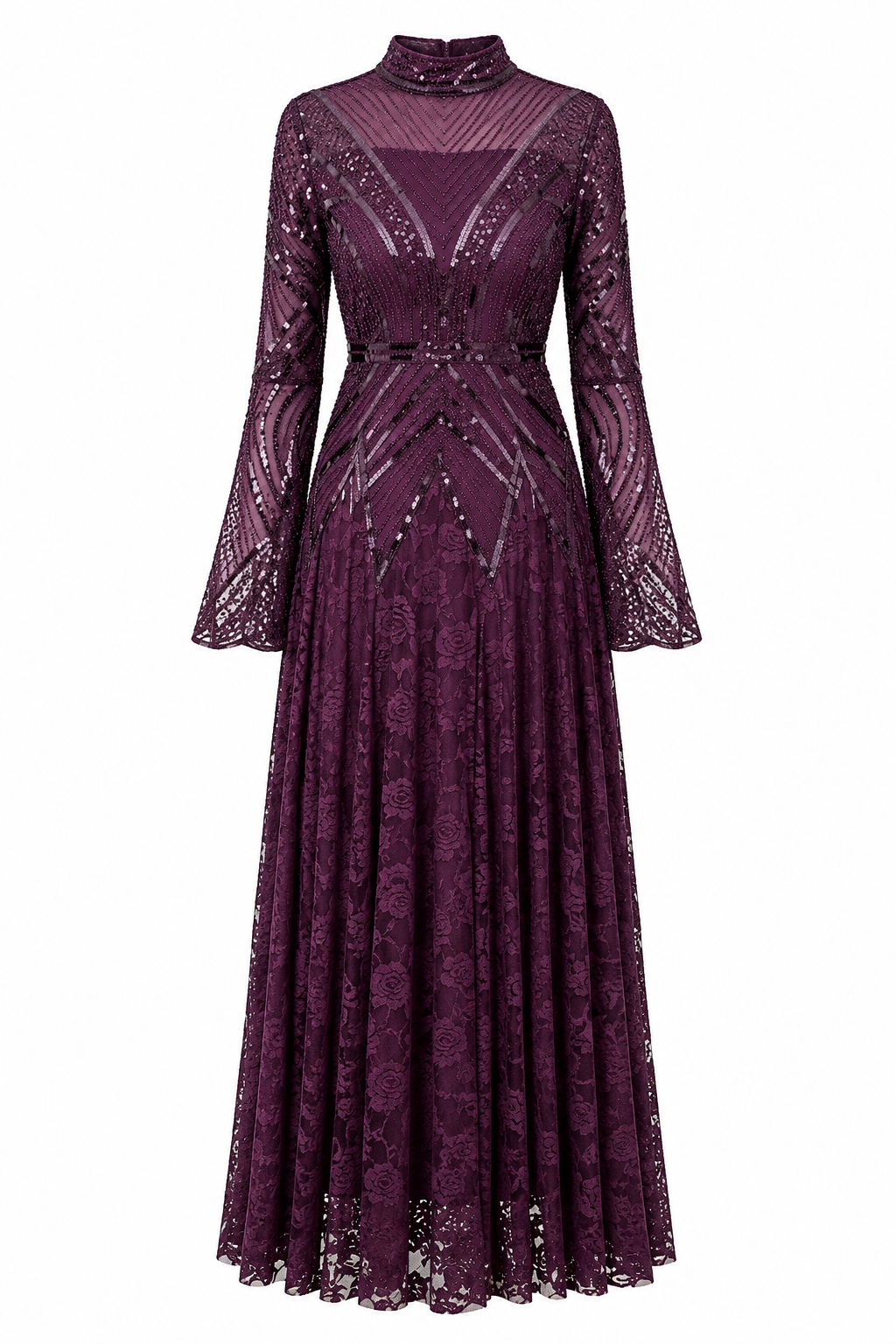 Lush Sequin Party Evening Dress