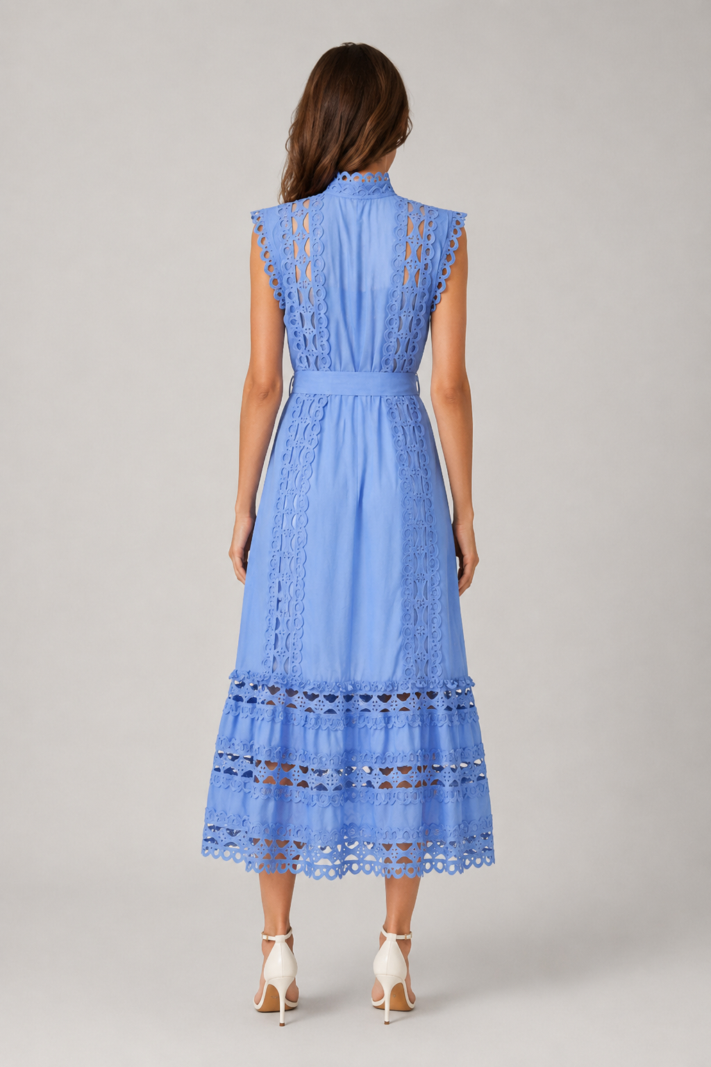 Paloma Embroidery Cutout Slim Maxi Dress