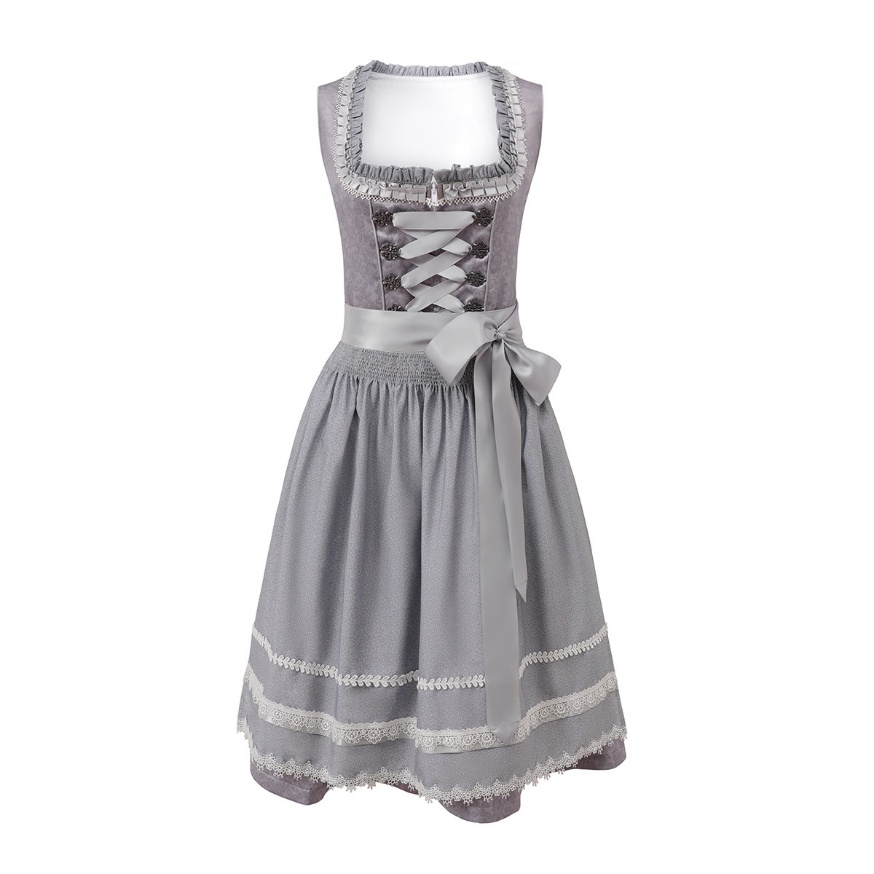 DirndlPop grau Elena Dirndl Bayern Kostüme für das Bierfest