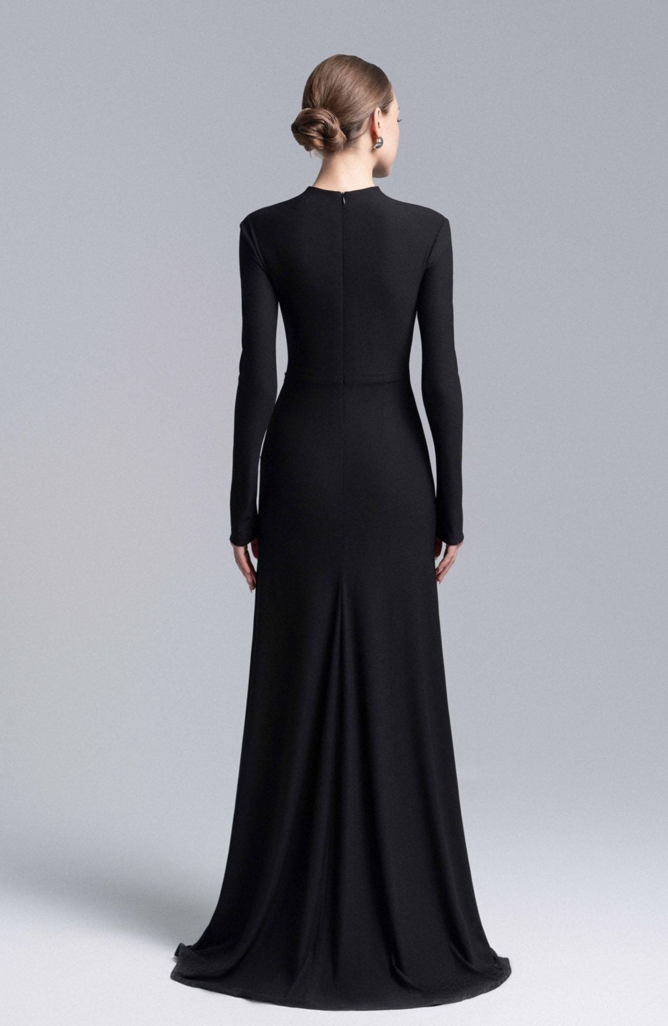 Long Sleeve Round Neck Maxi Dress