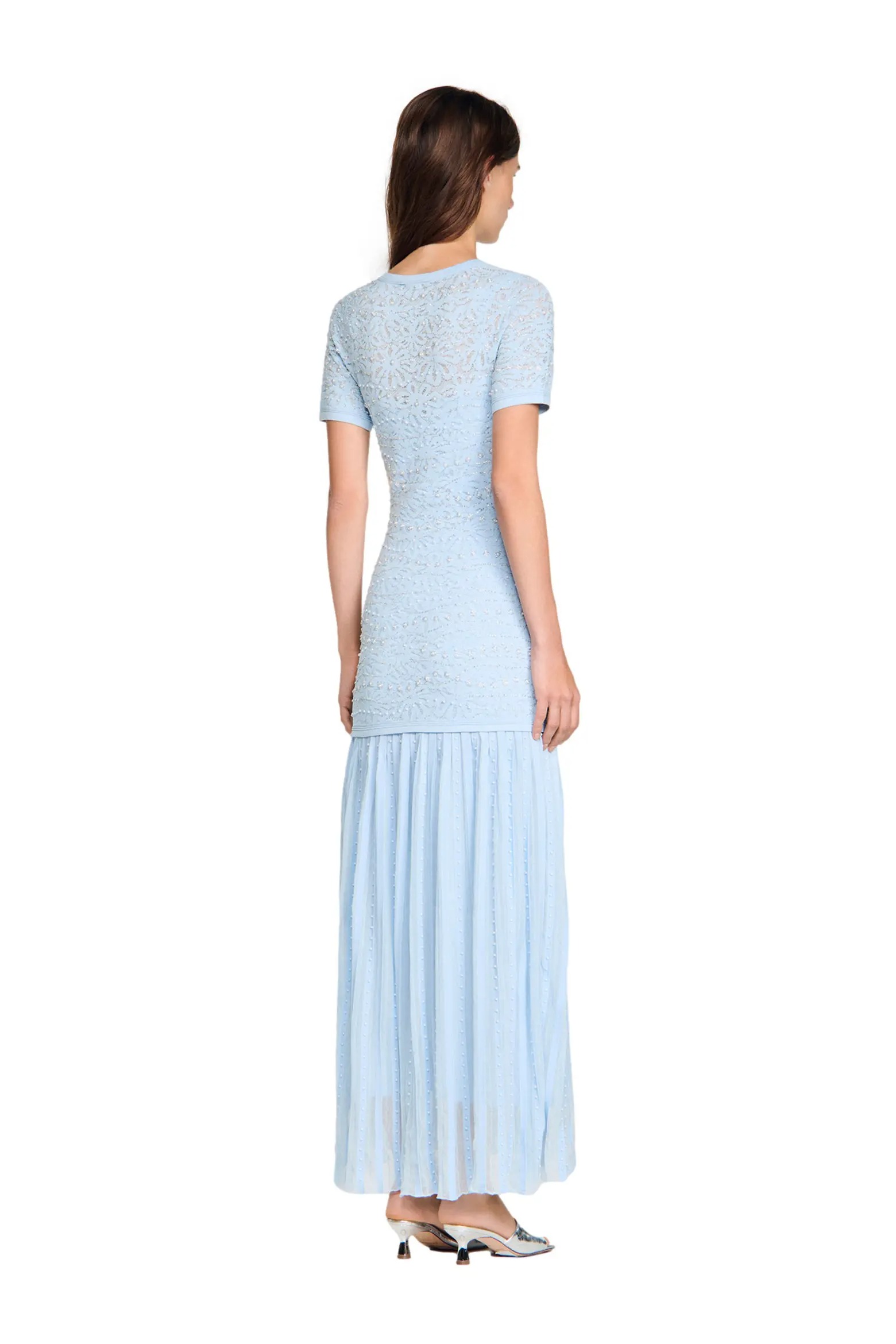 Beaded Knit Maxi Dress