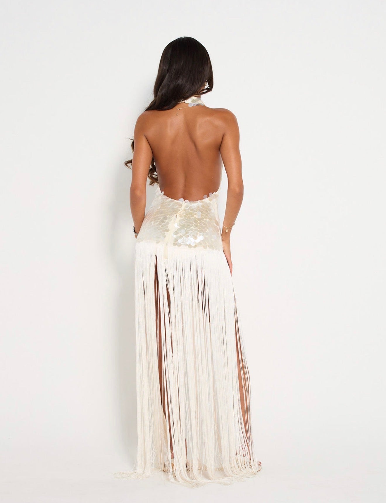 APHRODITE Sequin Fringed Dress