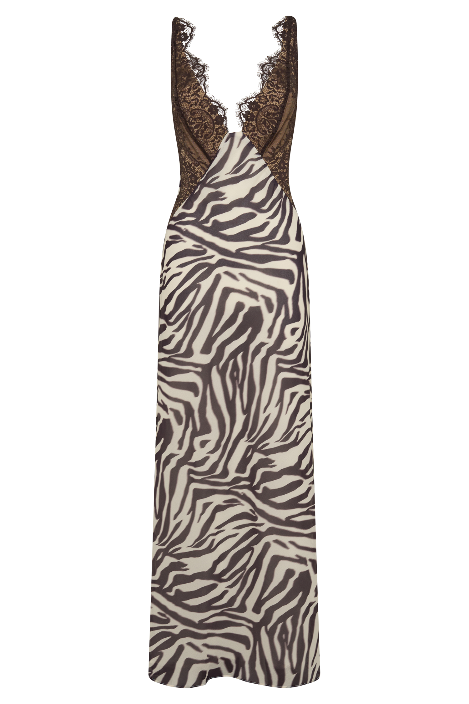 Angeline Lace And Chiffon Maxi Dress
