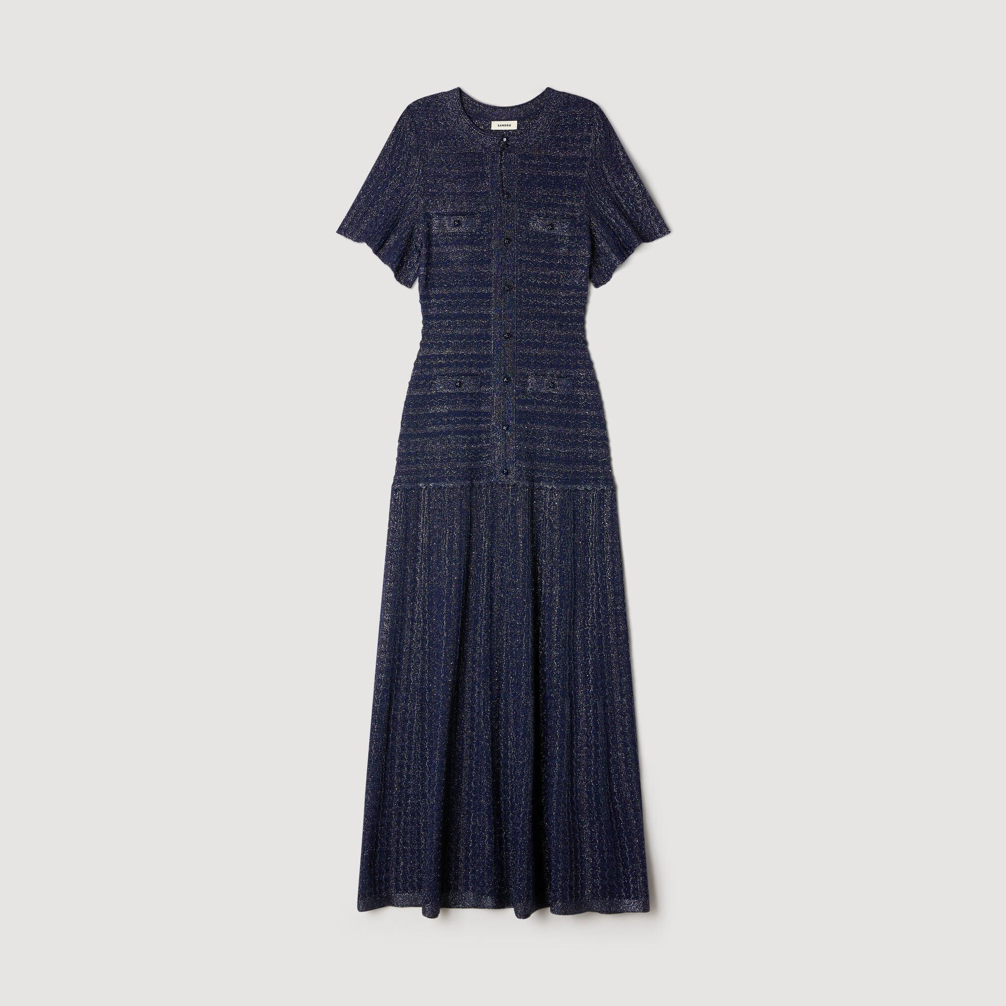 Rhinestone knit maxi dress
