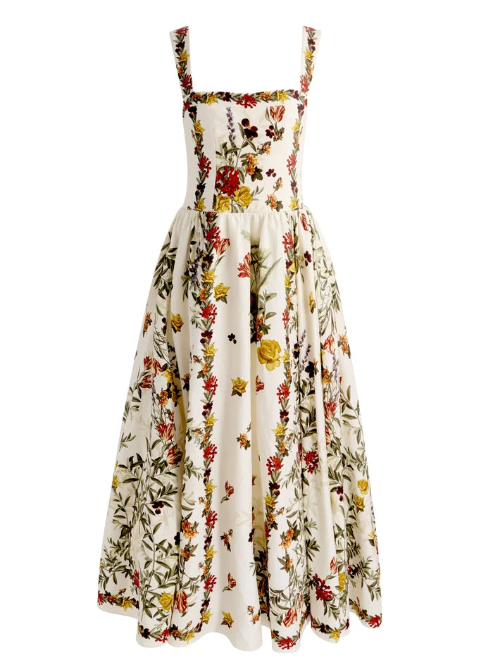 FIT AND FLARE MAXI DRESS