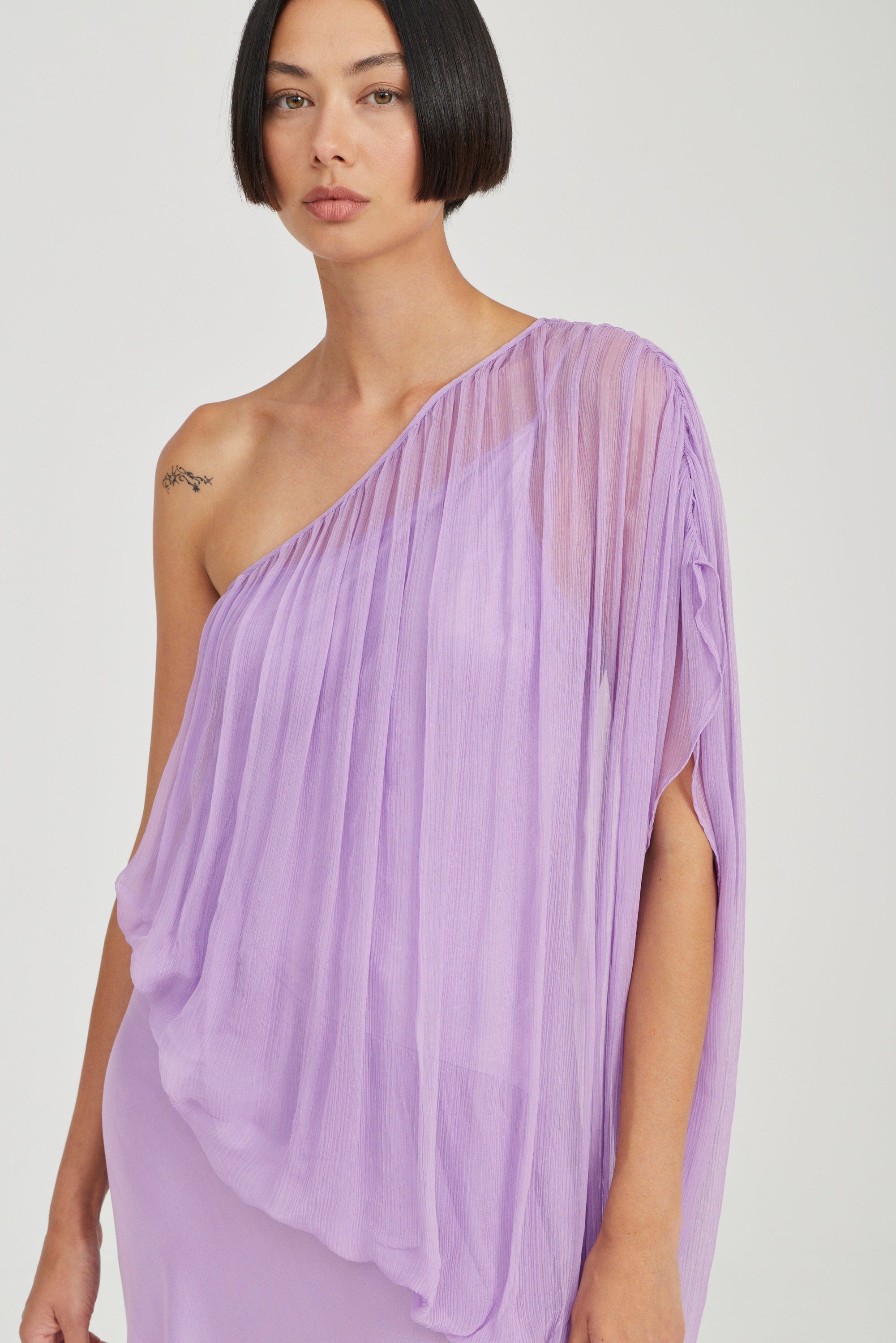 SOLSTICE ONE SHOULDER FLOOR LENGTH | LAVENDER