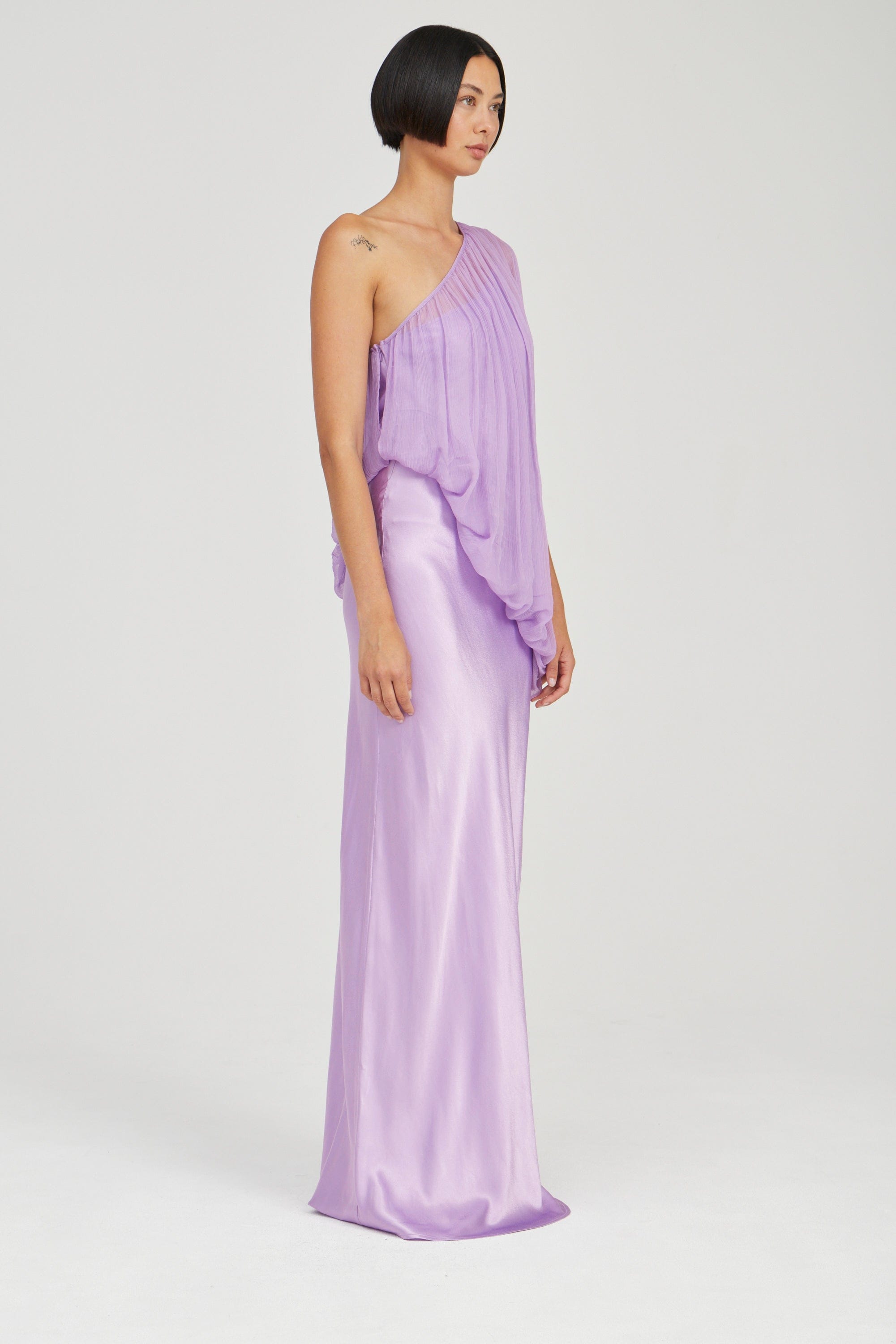 SOLSTICE ONE SHOULDER FLOOR LENGTH | LAVENDER