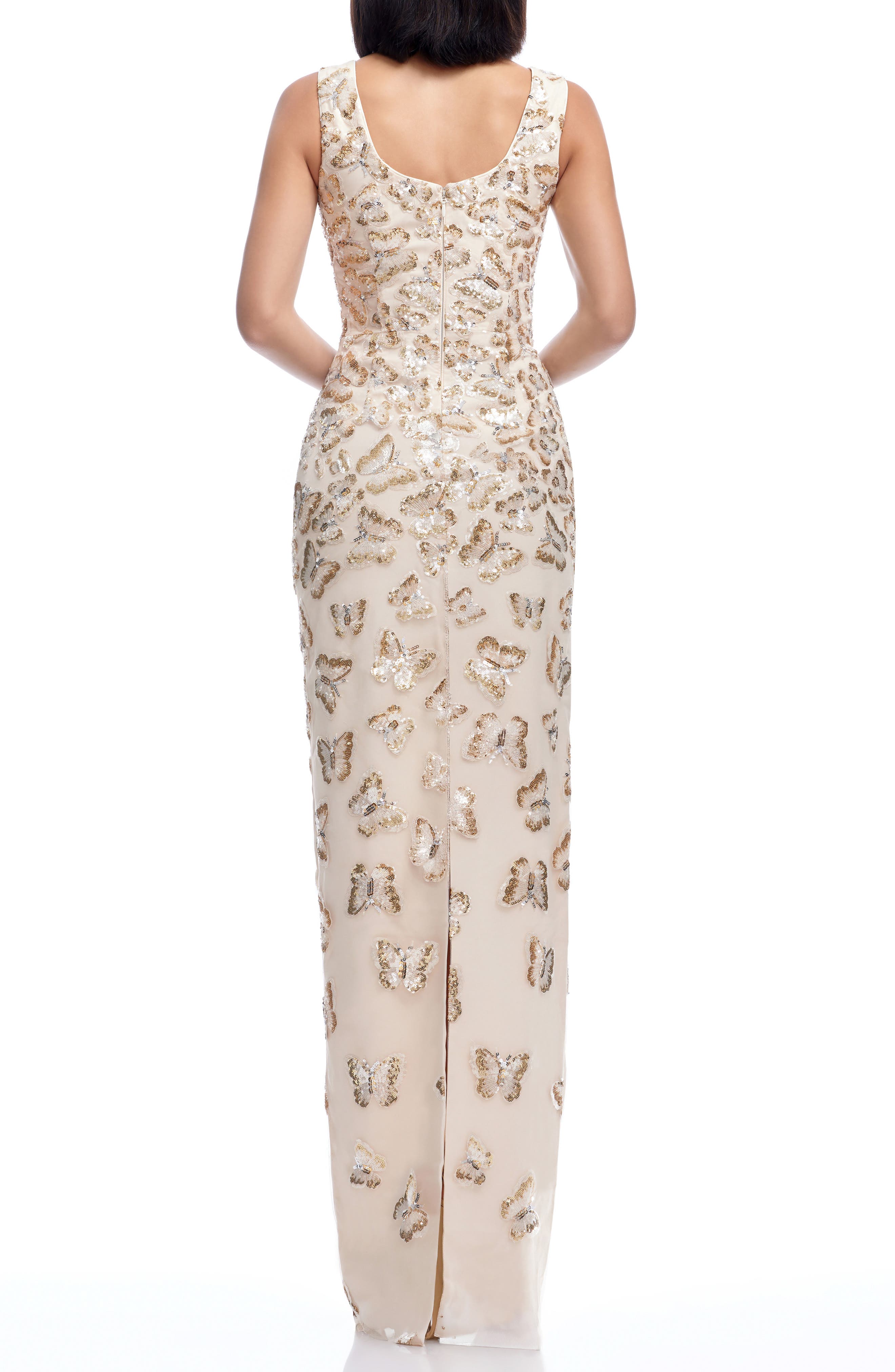 Goldie Sequin Butterfly Column Gown
