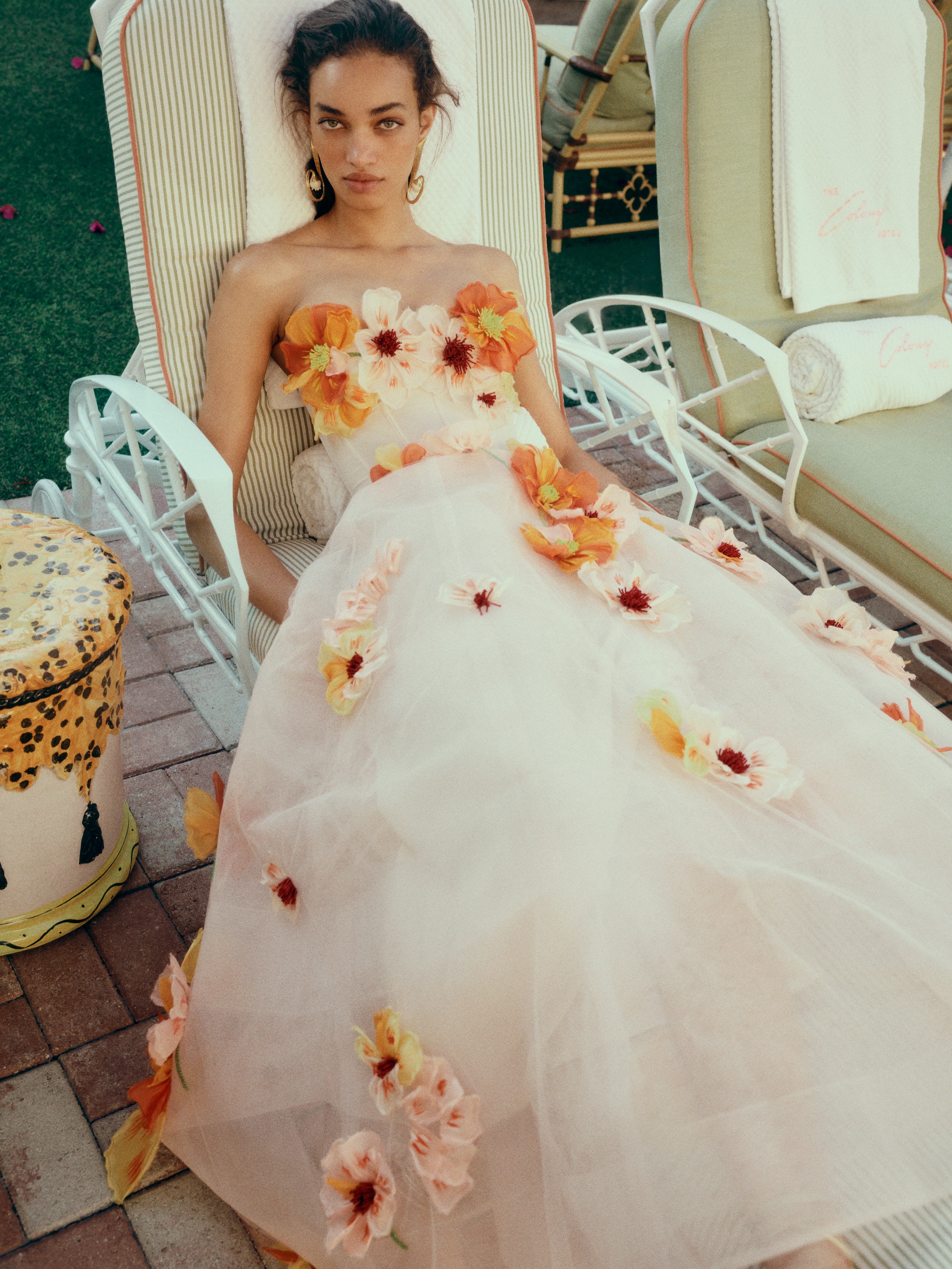 Poppy Embroidered Tea-Length Dress