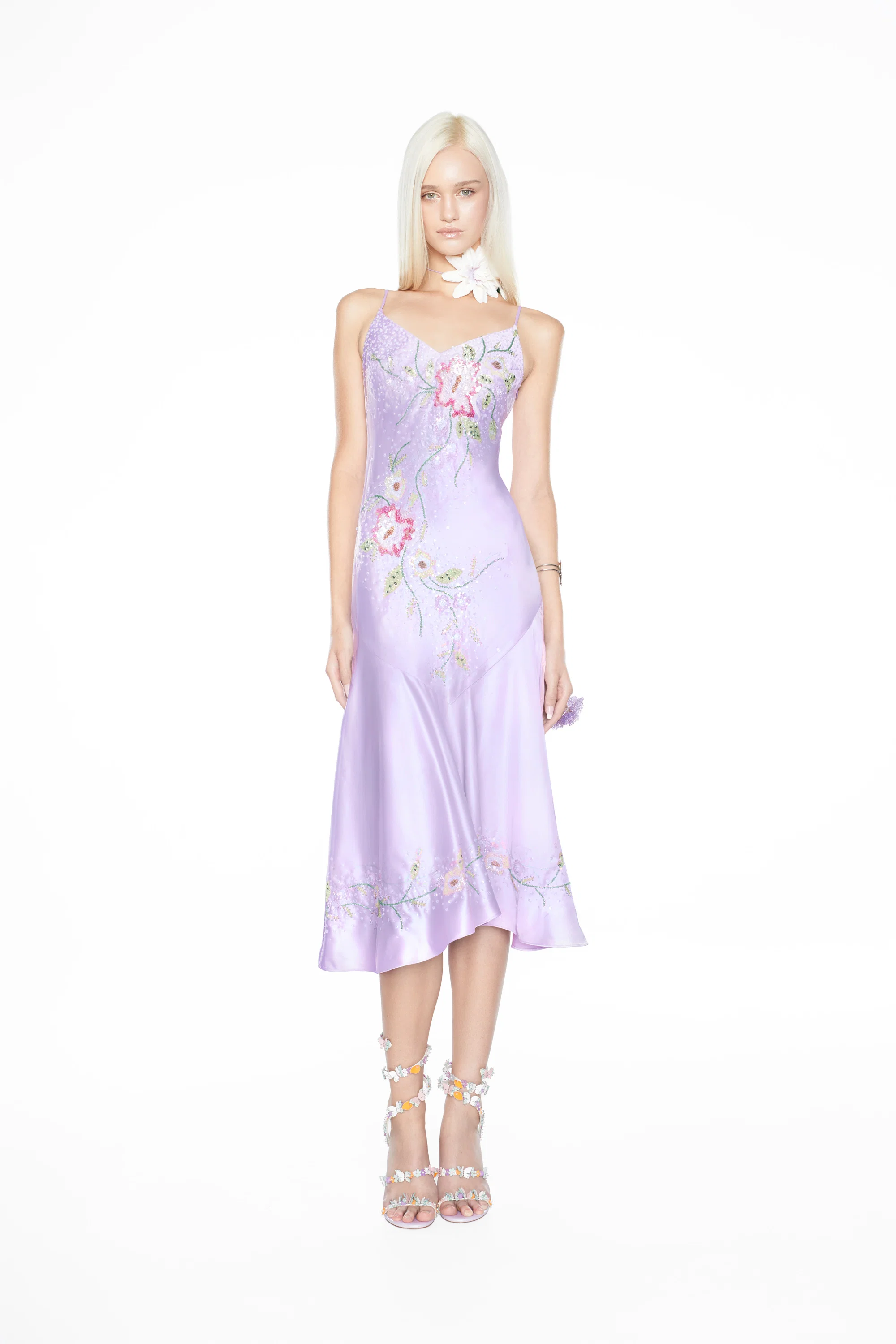 Hand-Beaded Evening Gown
